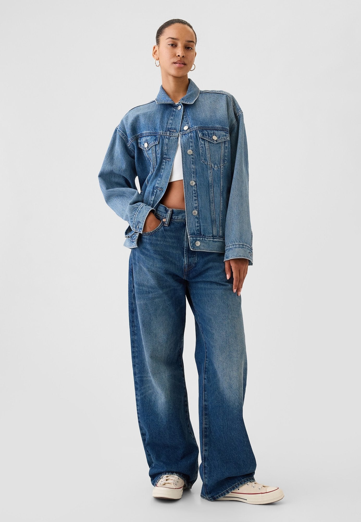 90S LOOSE ORGANIC UNISEX - Loose Jeans - dark wash