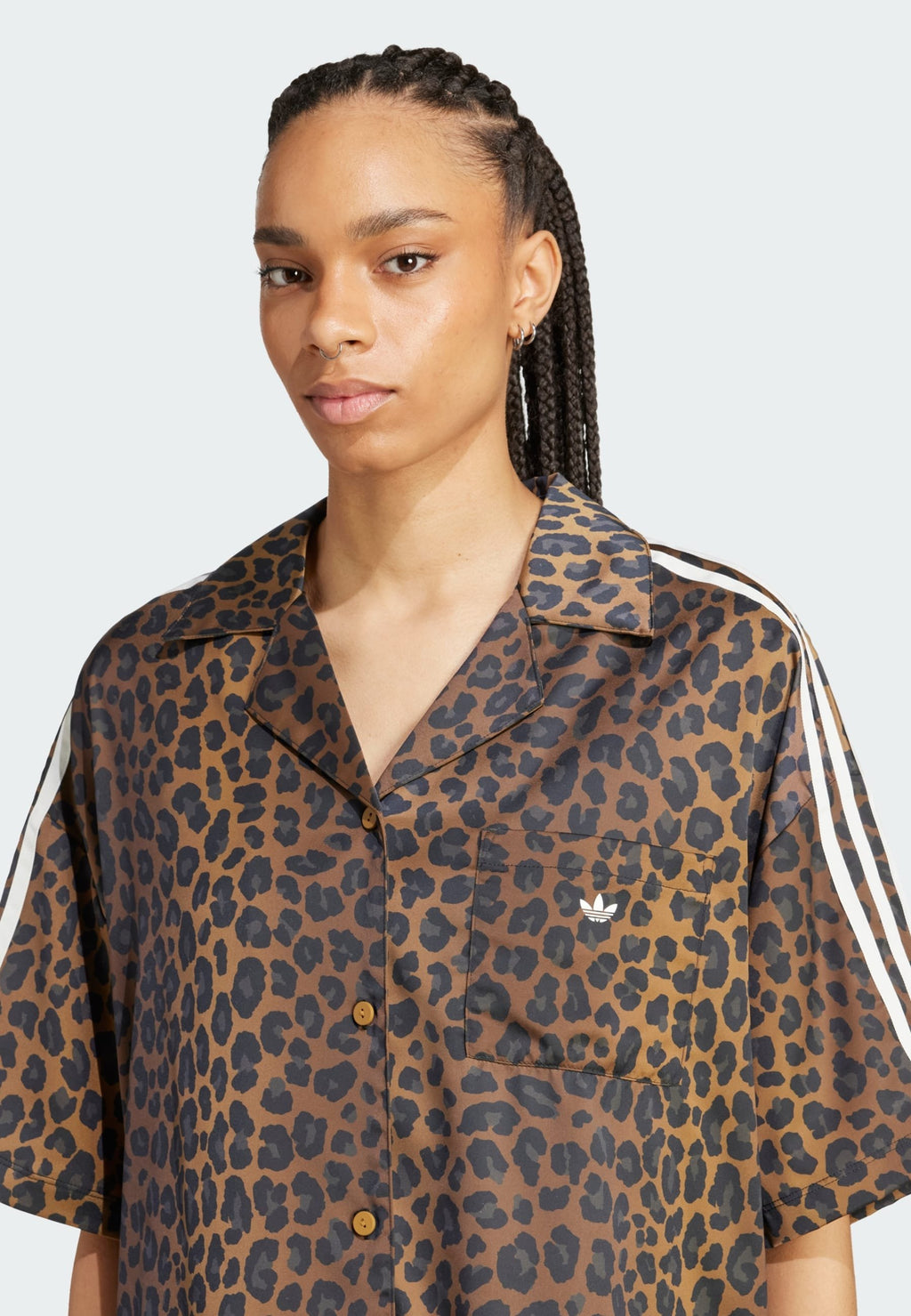 CHEMISIER LÉO IMPRIMÉ SATIN - Chemisier boutonné - bronze stratifié multicolore