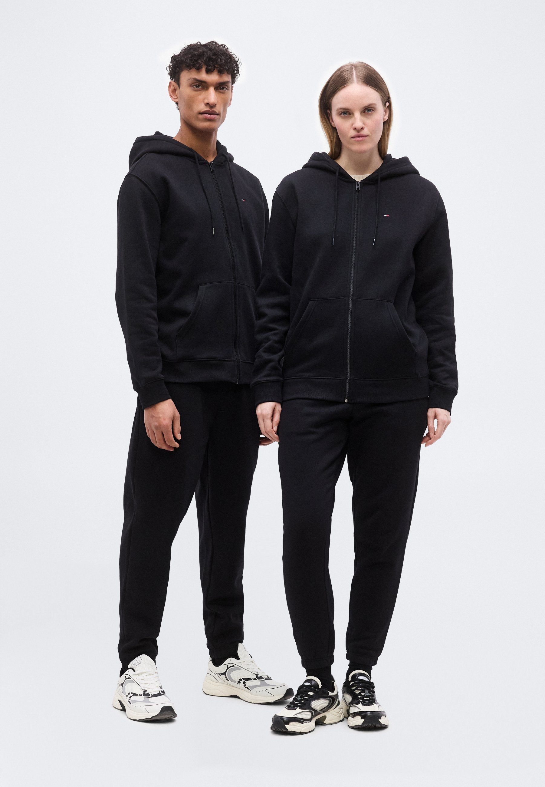 TOMMY FLAG TRACK TOP AND JOGGERS - Tracksuit - black