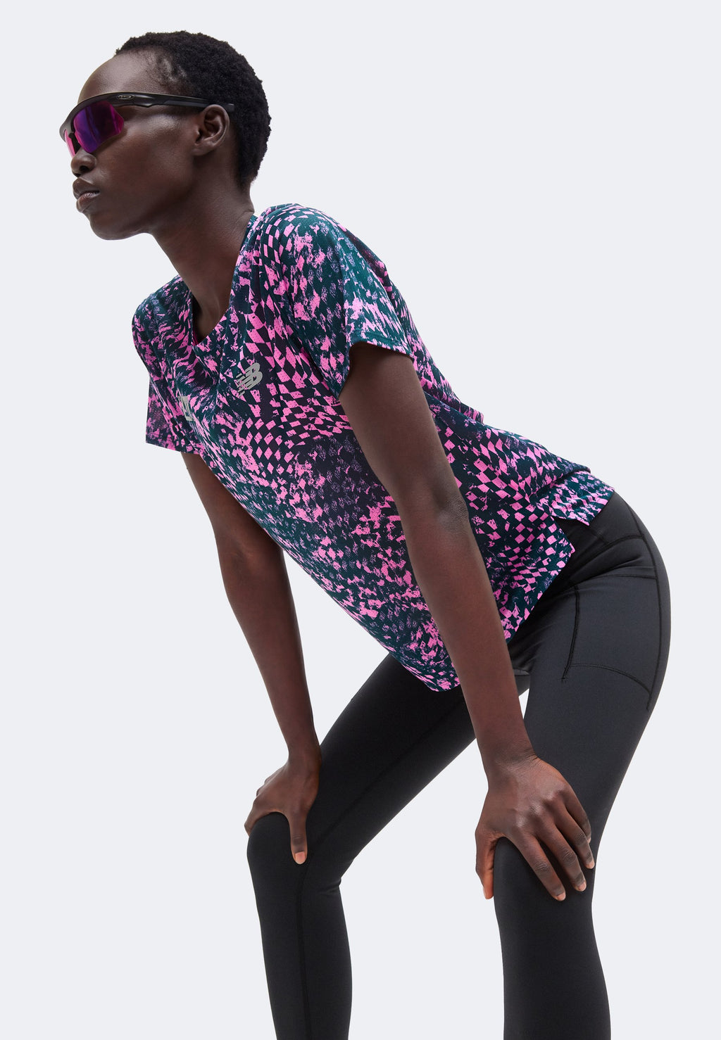 LONDON EDITION ATHLETICS PRINTED - Sports T-shirt - pink heat