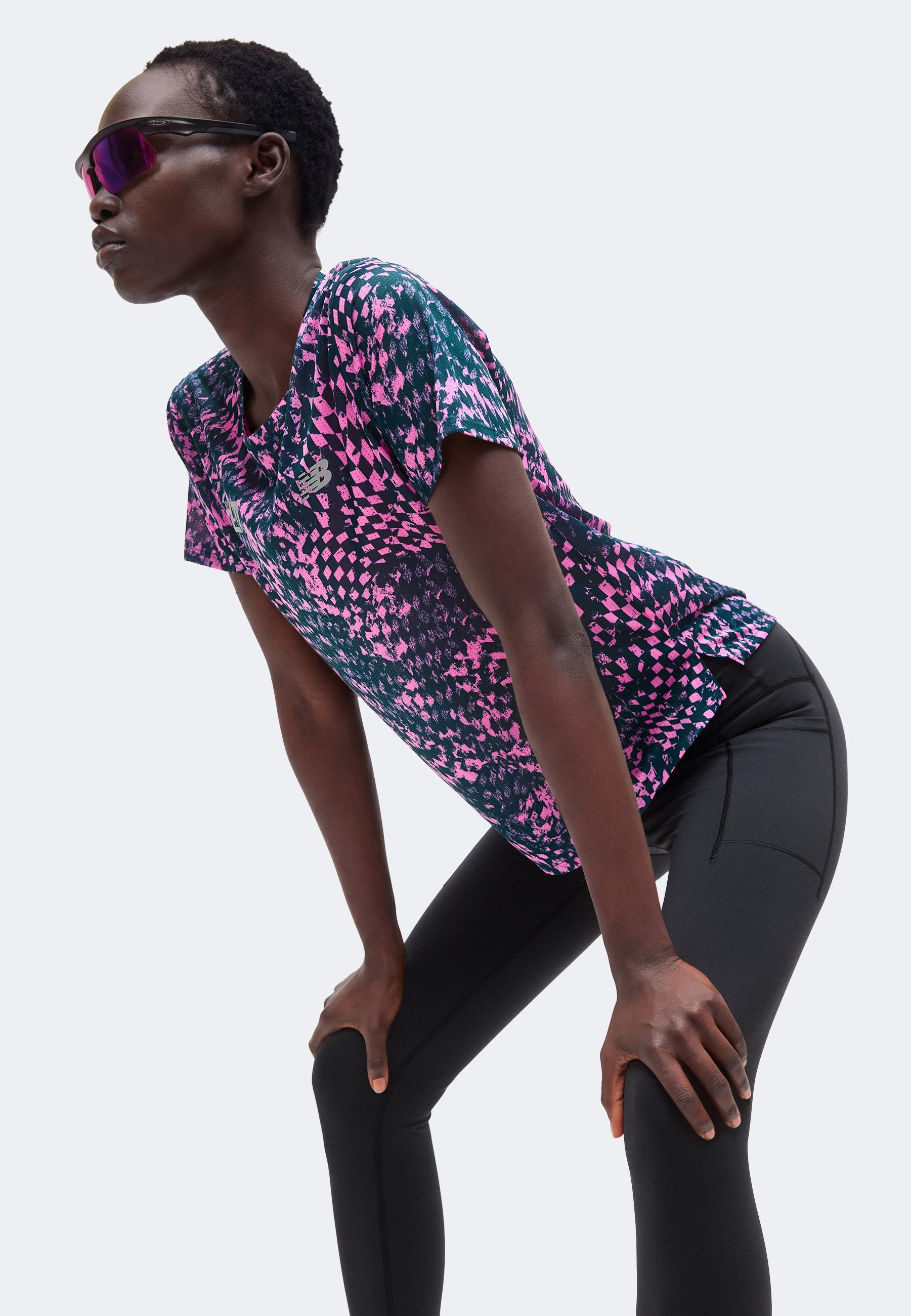 LONDON EDITION ATHLETICS PRINTED - Sports T-shirt - pink heat
