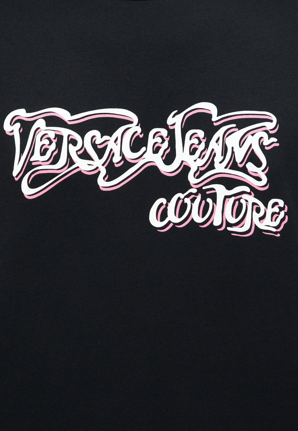 LOGO CURVED - Print T-shirt - black
