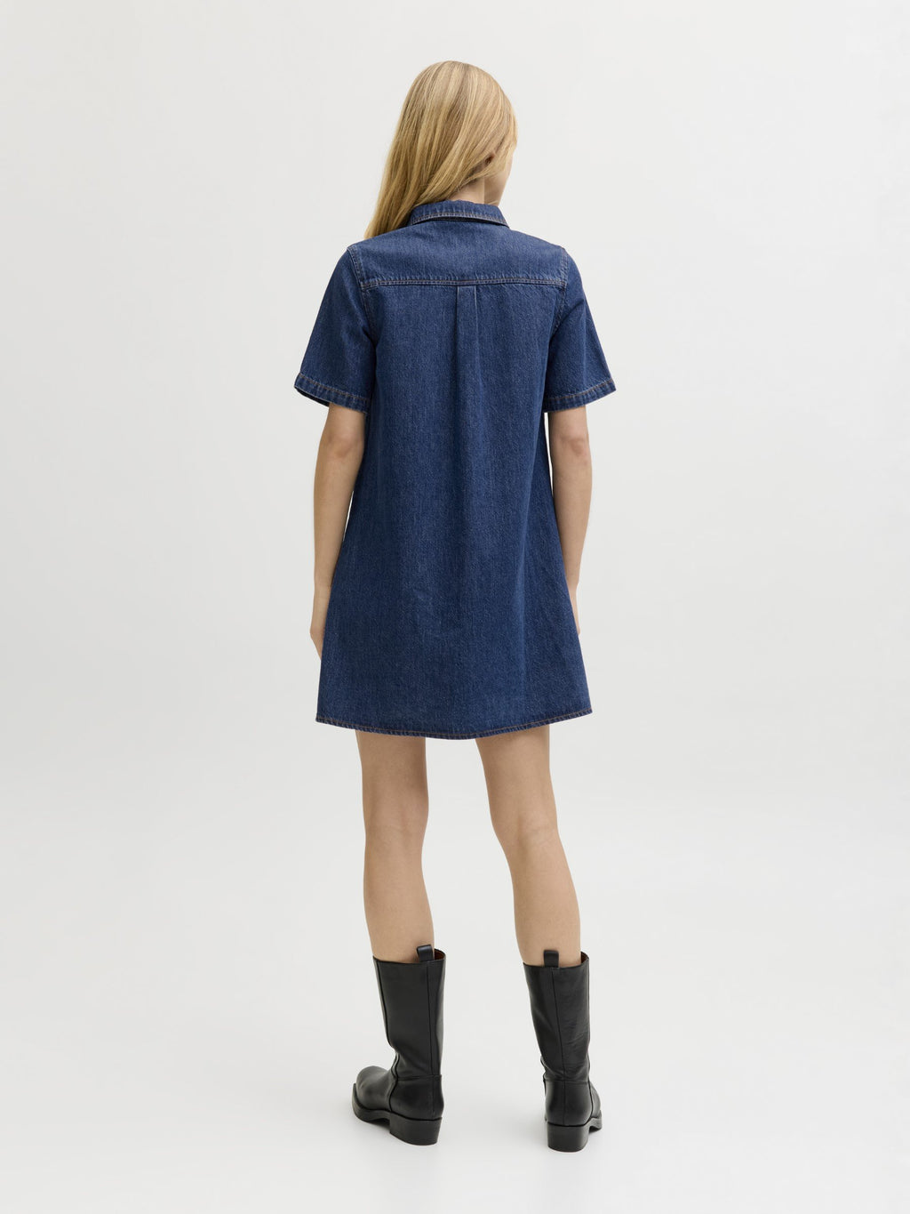 JXAMARA SILLE SS SHORT DRESS DNM SN - Denim dress - medium blue denim