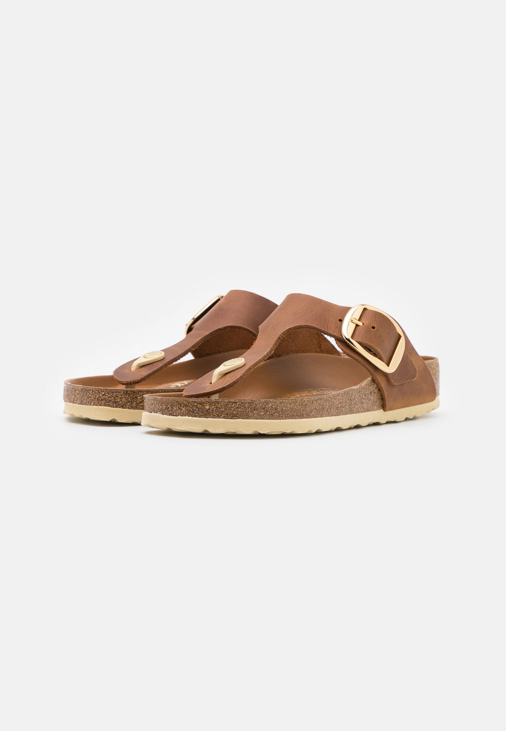 GIZEH BIG BUCKLE LEOI HEX REGULAR - Sandals - cognac