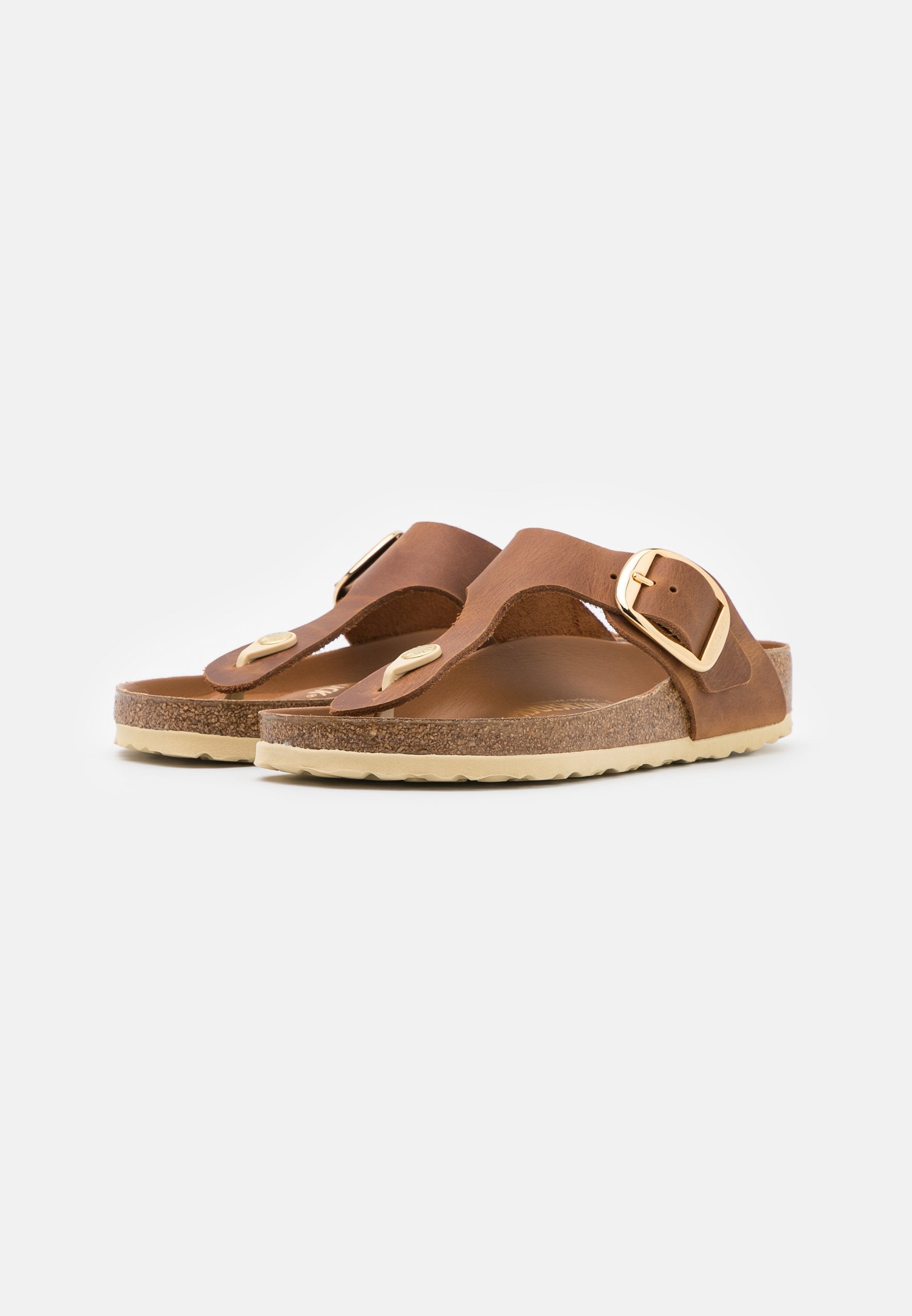 GIZEH BIG BUCKLE LEOI HEX REGULAR - Sandals - cognac