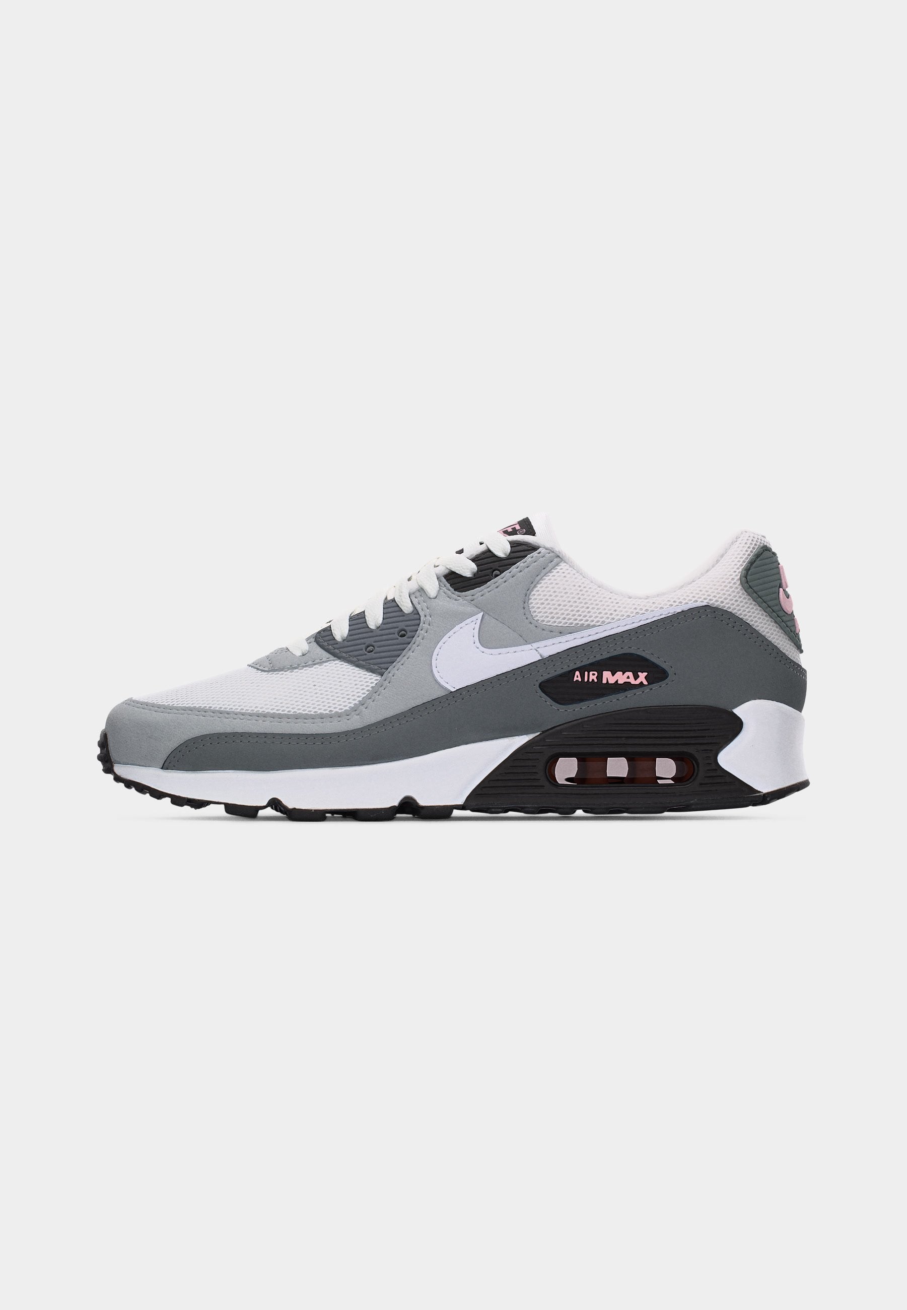 AIR MAX 90 UNISEX - Trainers - white/black/pink foam/anthracite/smoke grey