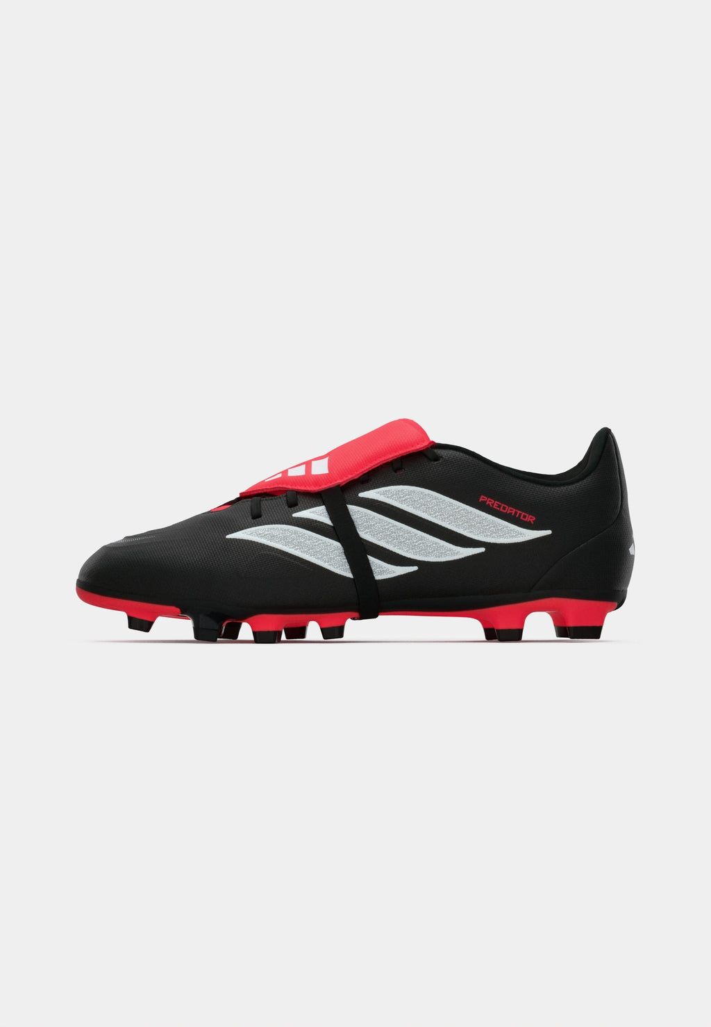PREDATOR CLUB FOLD-OVER TONGUE - Football boots artificial grass - core black/footwear white/lucid red