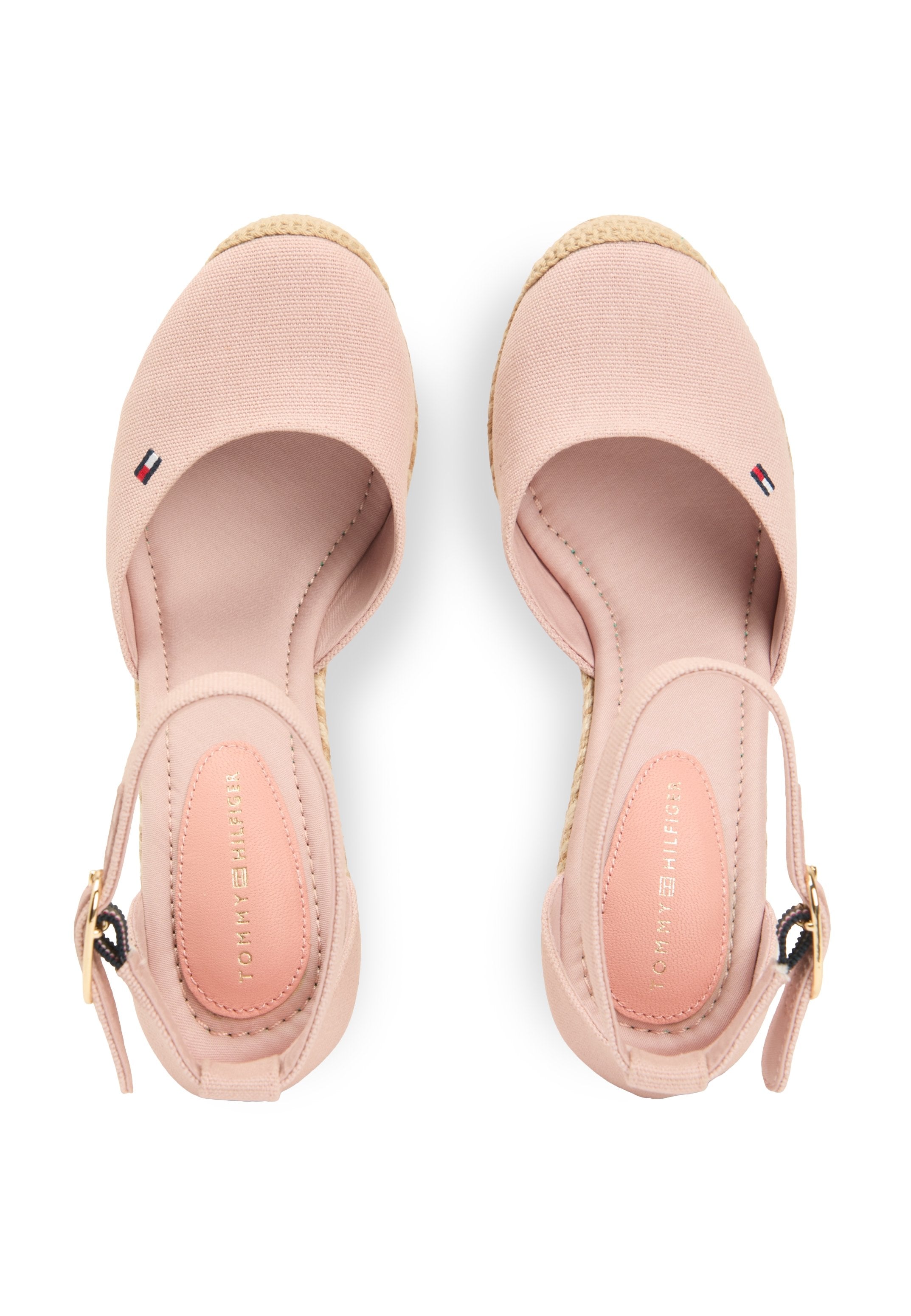 FLAG HIGH WEDGE ESPAD CLOSED TOE - Platform heels - foggy pink