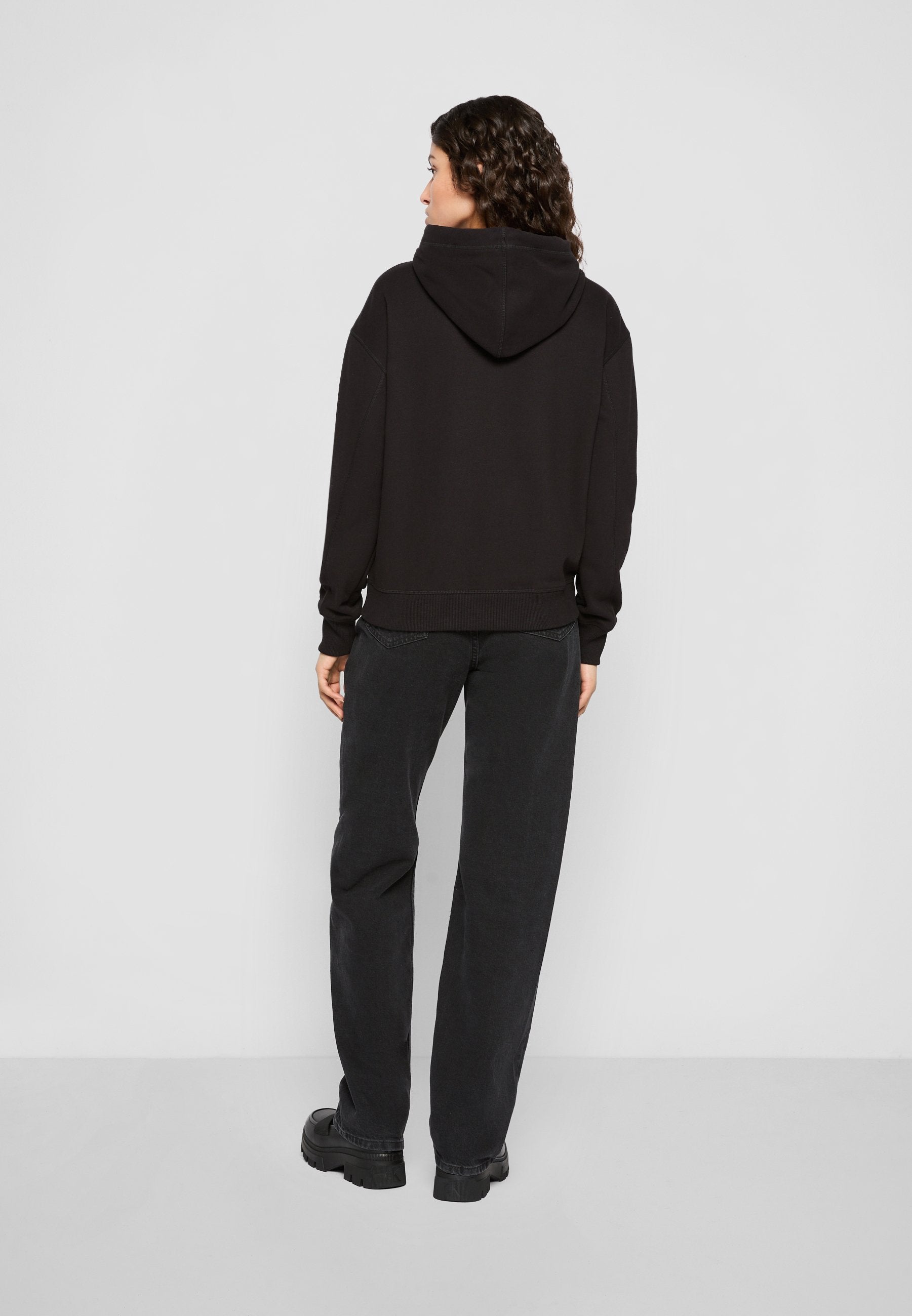 EMBROIDERY HOODIE - Hoodie - black