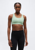 BRA - Medium support sports bra - steam/white
