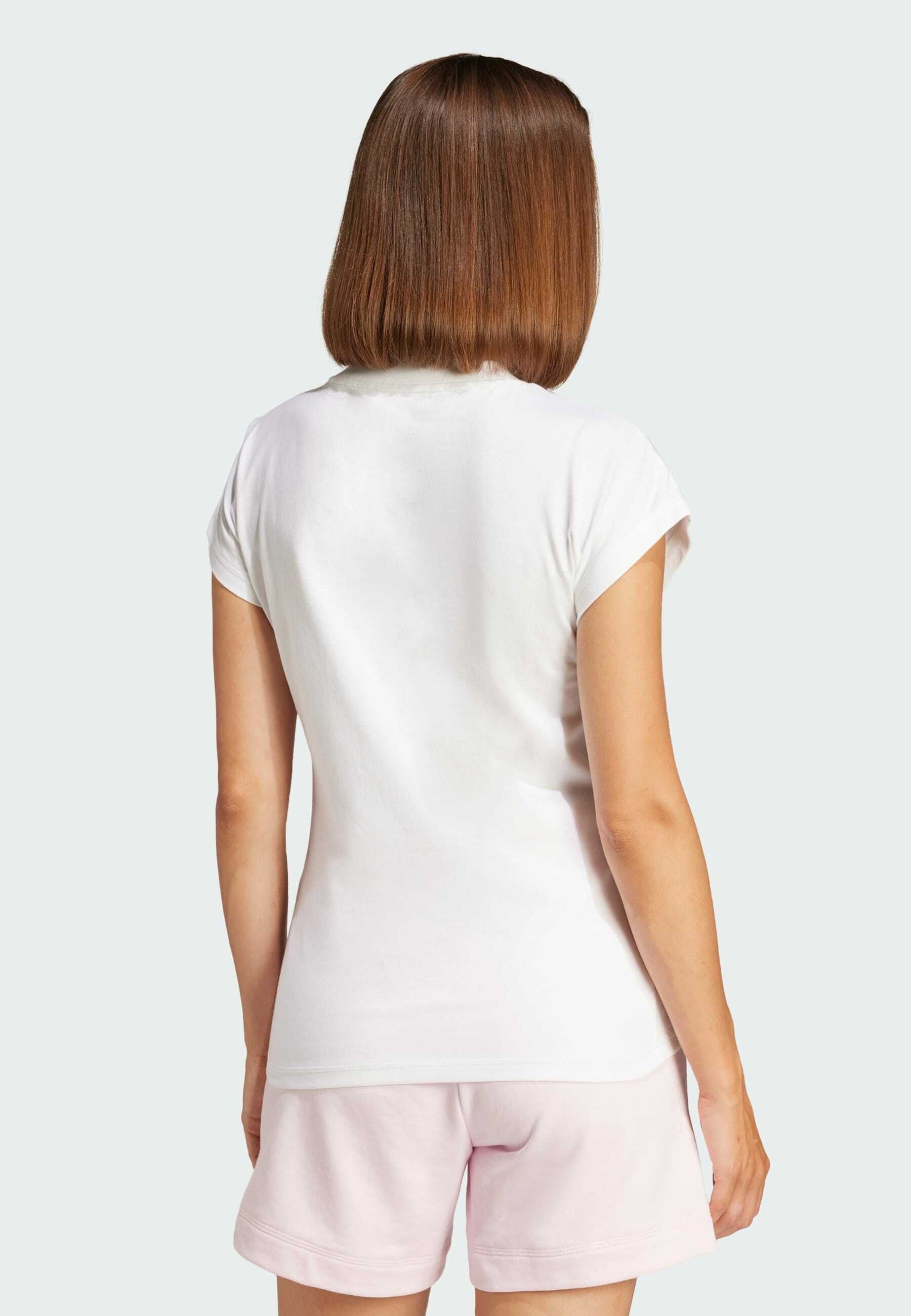 ESSENTIALS LINEAR COTTON - Basic T-shirt - white   black