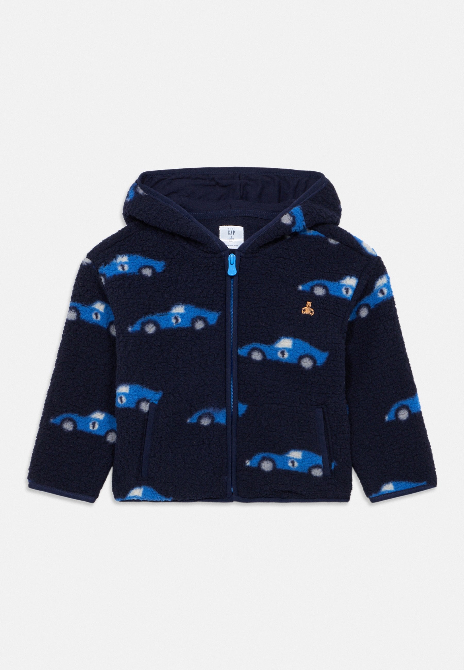 SWEAT À CAPUCHE ZIPPÉ EN SHERPA BÉBÉ ET ENFANT - Veste polaire - bleu foncé