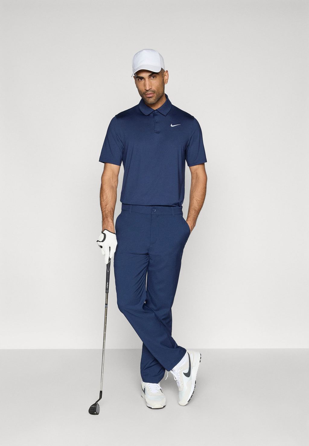 VICTORY SOLID - Polo shirt - college navy/white