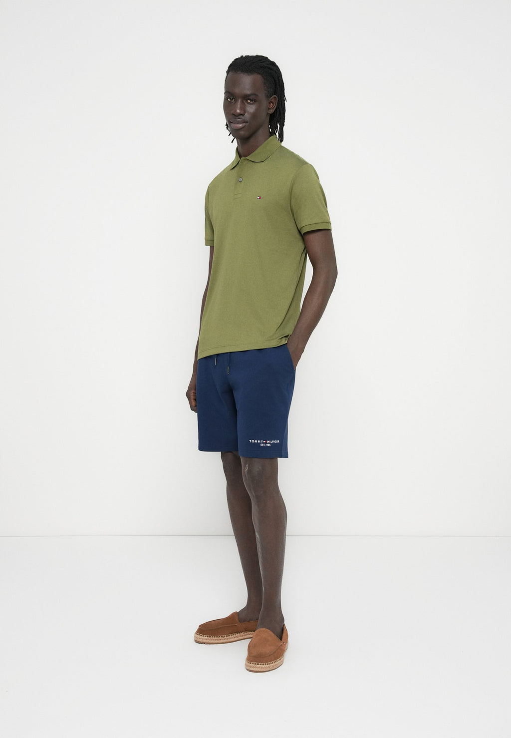 LOGO TERRY SWEAT SHORTS - Shorts - navy