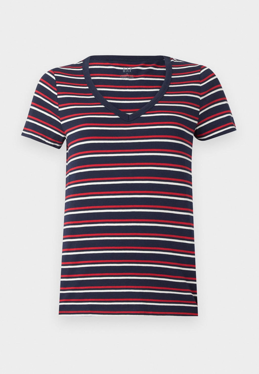 STRIPE - Print T-shirt - navy/red