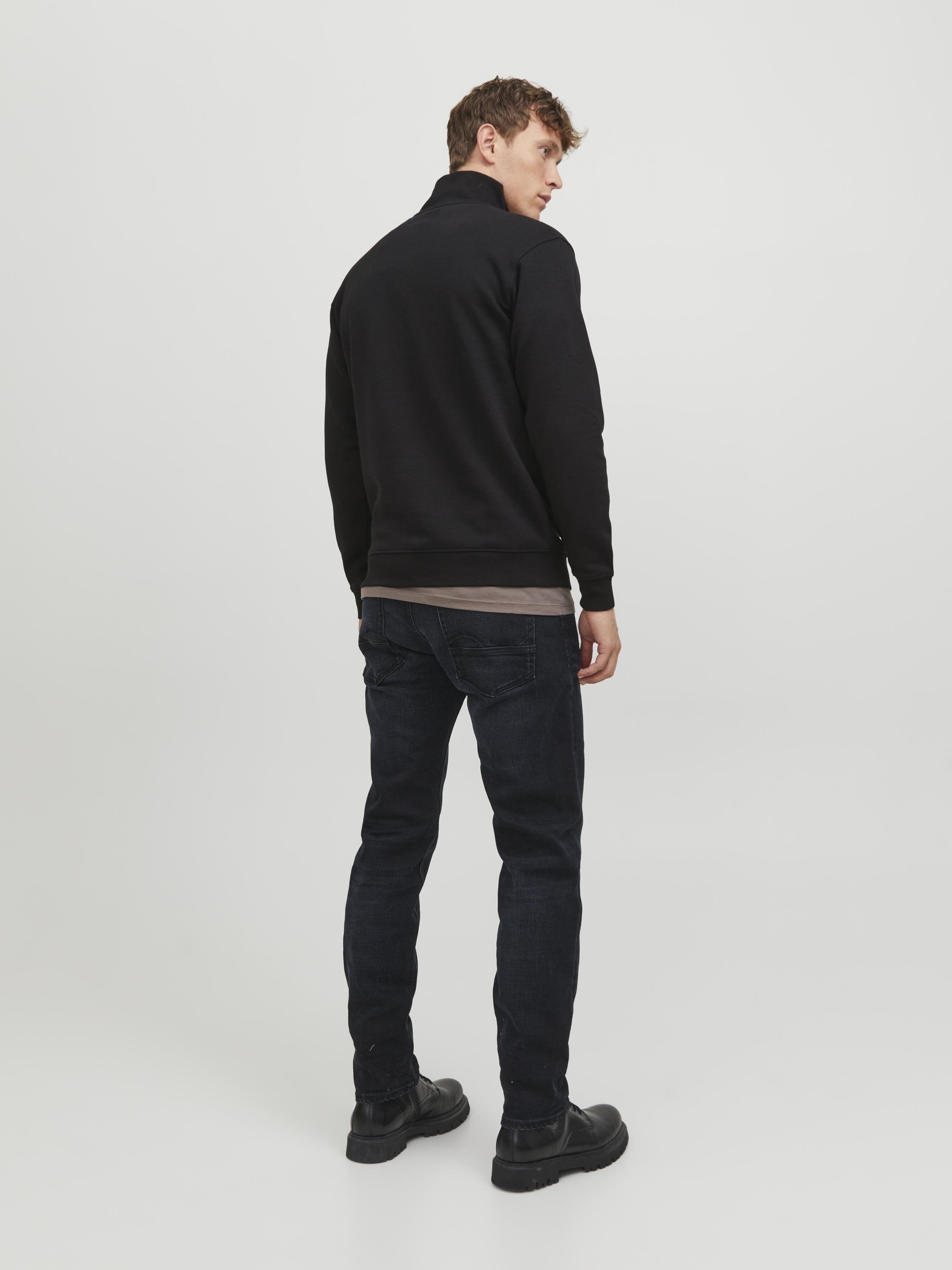 Half zip Plain Half zip - Sweatshirt - black