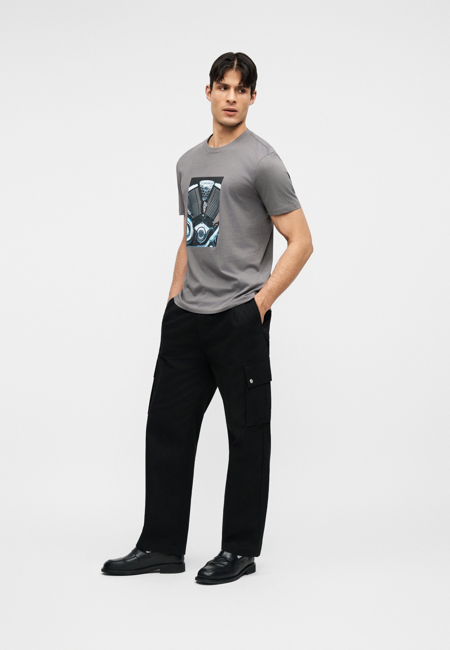DOSTINO - Print T-shirt - dark grey