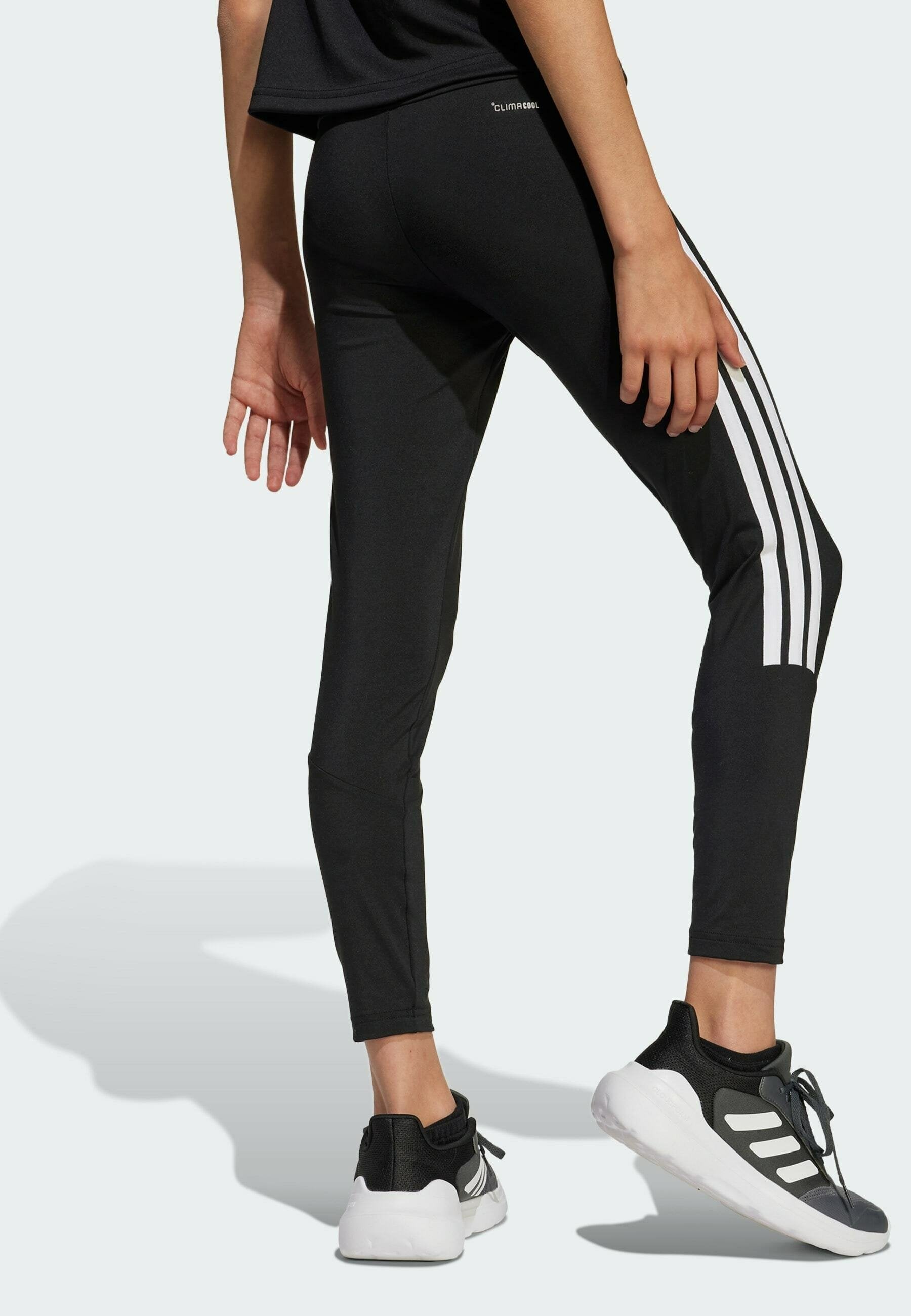 ESSENTIAL UNISEX - Leggings - Trousers - black   white