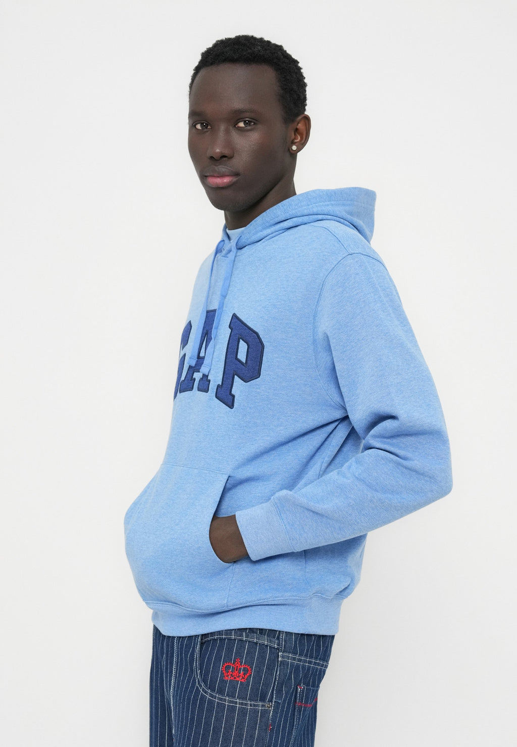 HERITAGE LOGO - Hoodie - blue allure