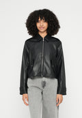 MOTO JACKET - Faux leather jacket - black