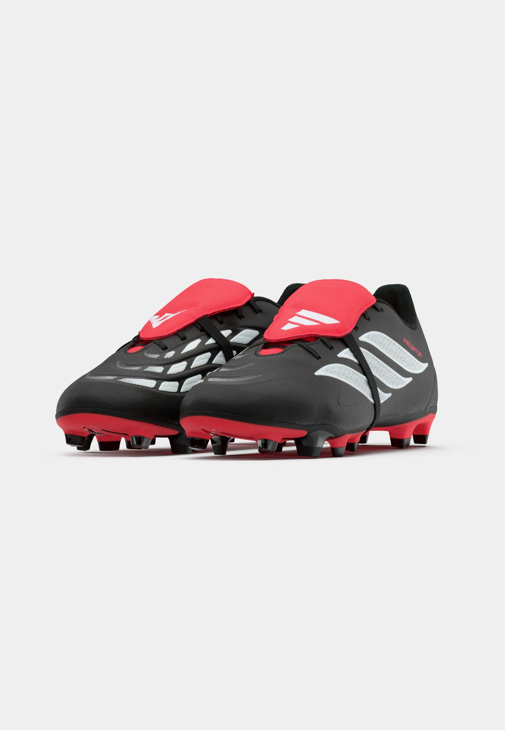 PREDATOR CLUB FOLD-OVER TONGUE - Football boots artificial grass - core black/footwear white/lucid red