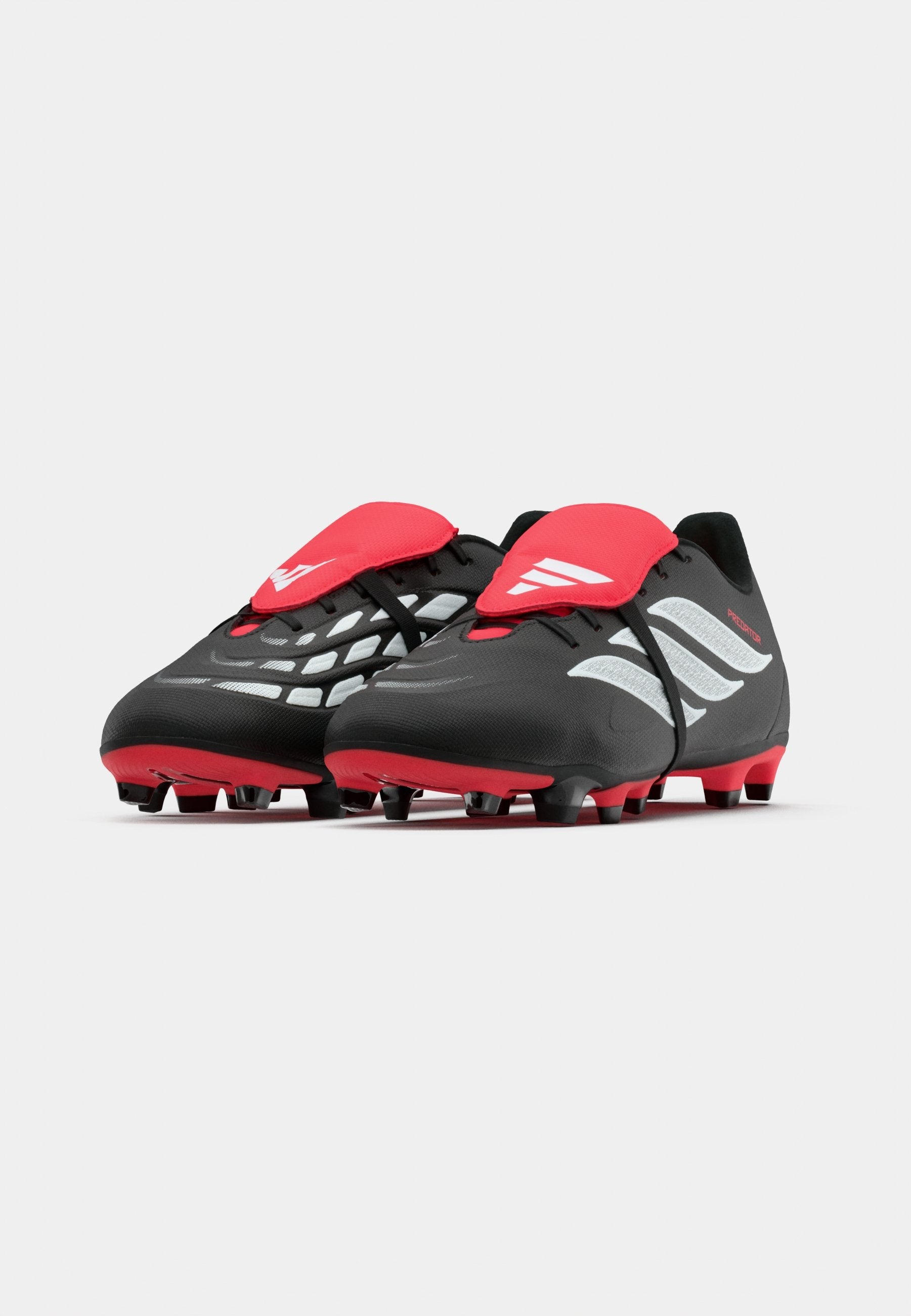 PREDATOR CLUB FOLD-OVER TONGUE - Football boots artificial grass - core black/footwear white/lucid red