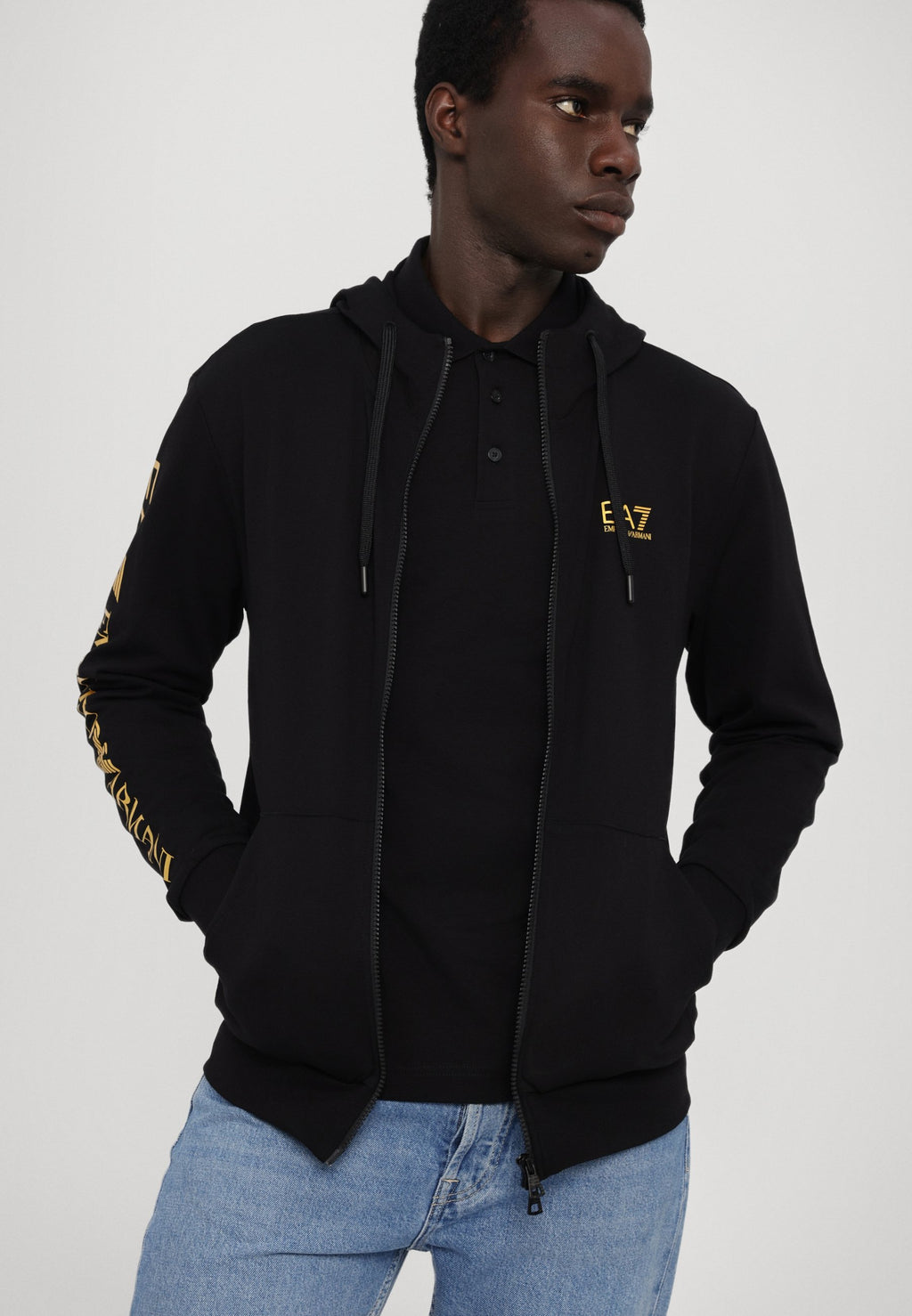UNISEX - Hoodie - black/gold