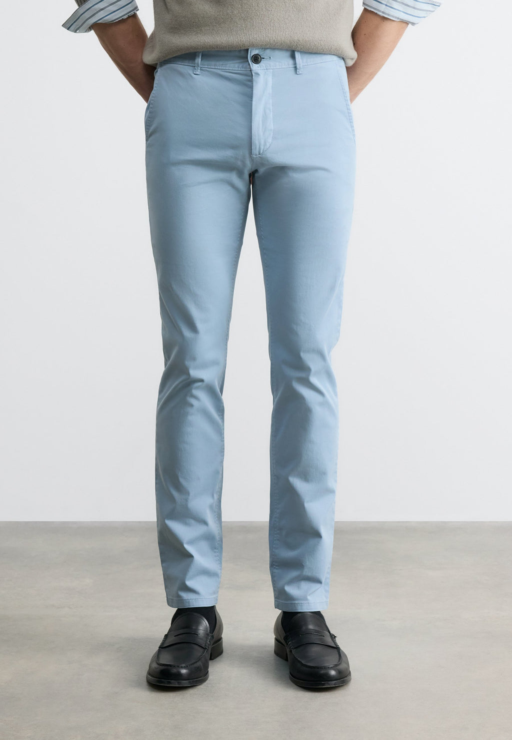 SLIM - Chinos - light pastel blue