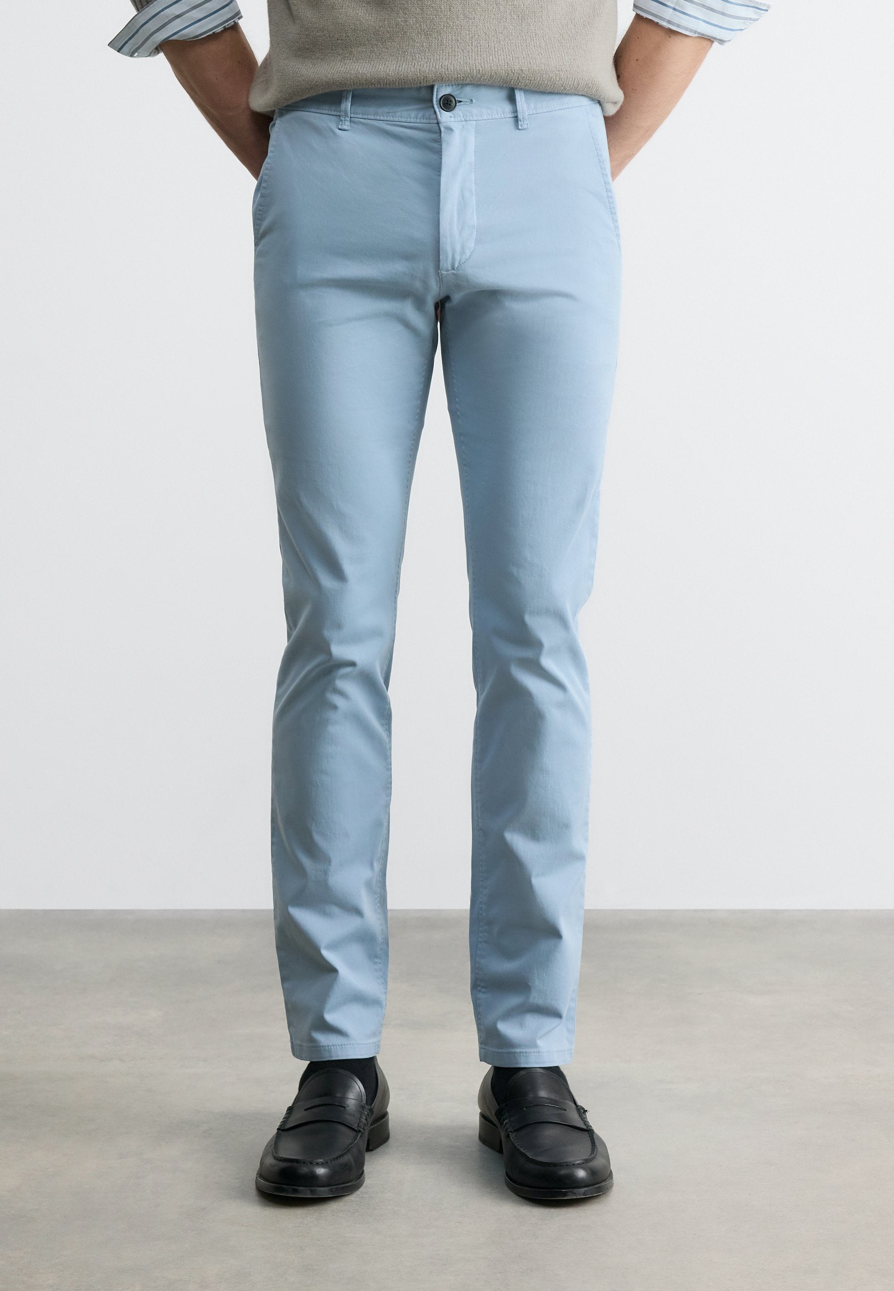 SLIM - Chinos - light pastel blue