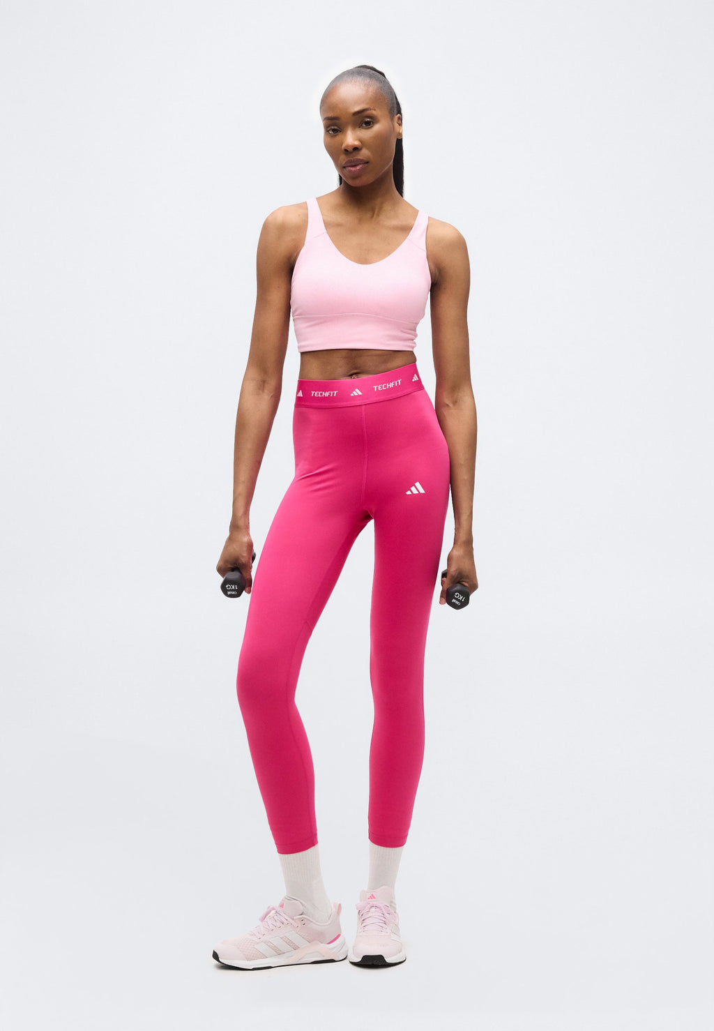 ADIDAS TECHFIT 7/8 - Leggings - real magenta