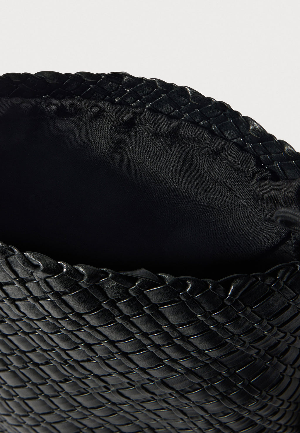TH MONOGRAM BRAIDED HOBO BAG - Handbag - black