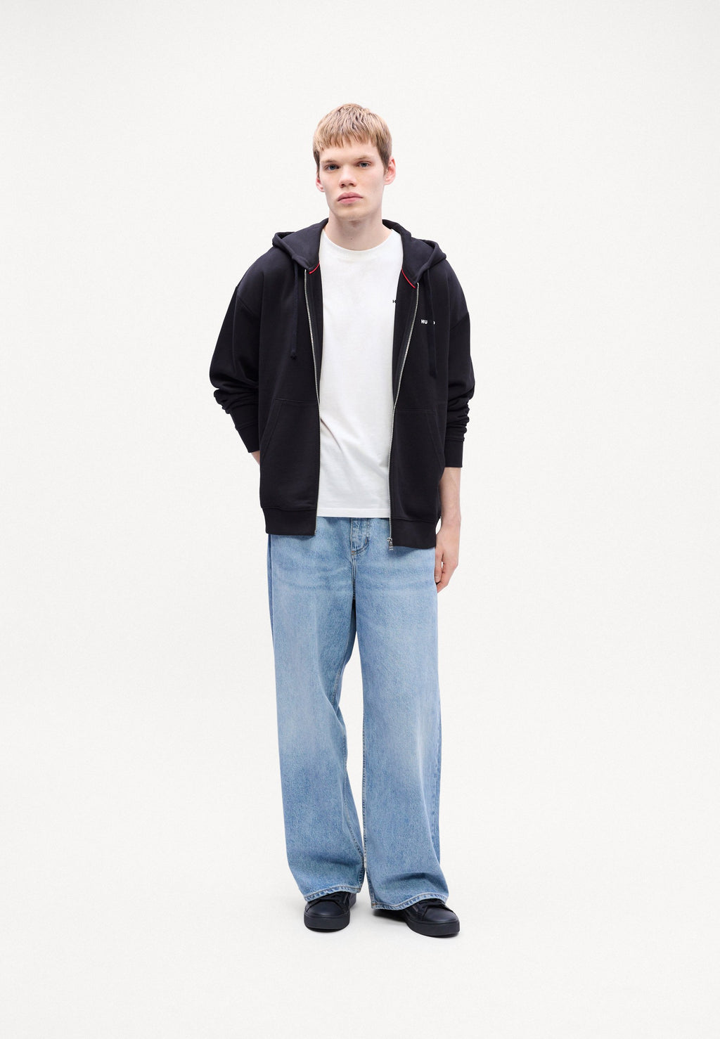 DAPO ZIP - Zip-up sweatshirt - black
