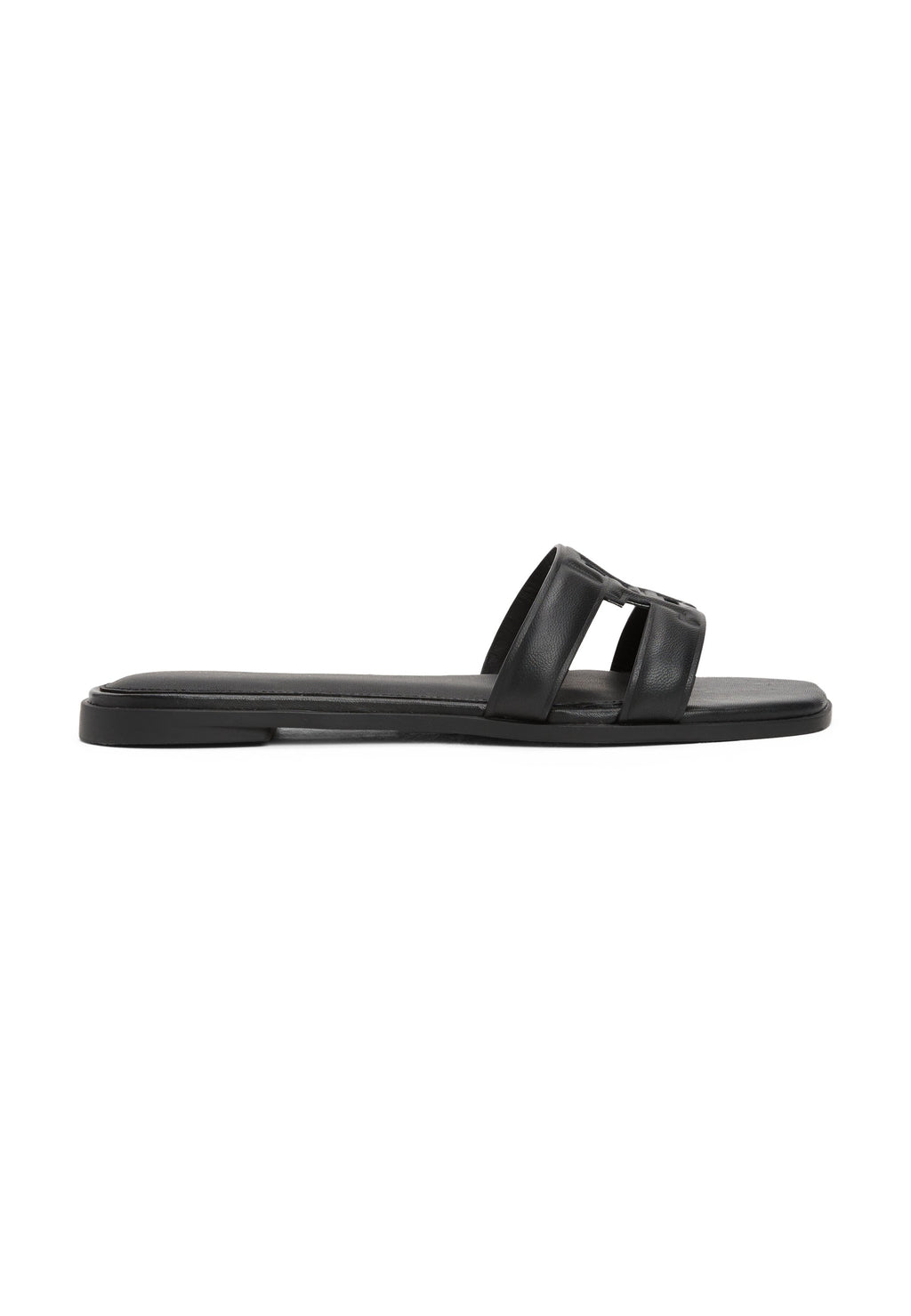 LOGO STRAP  - Mules - black