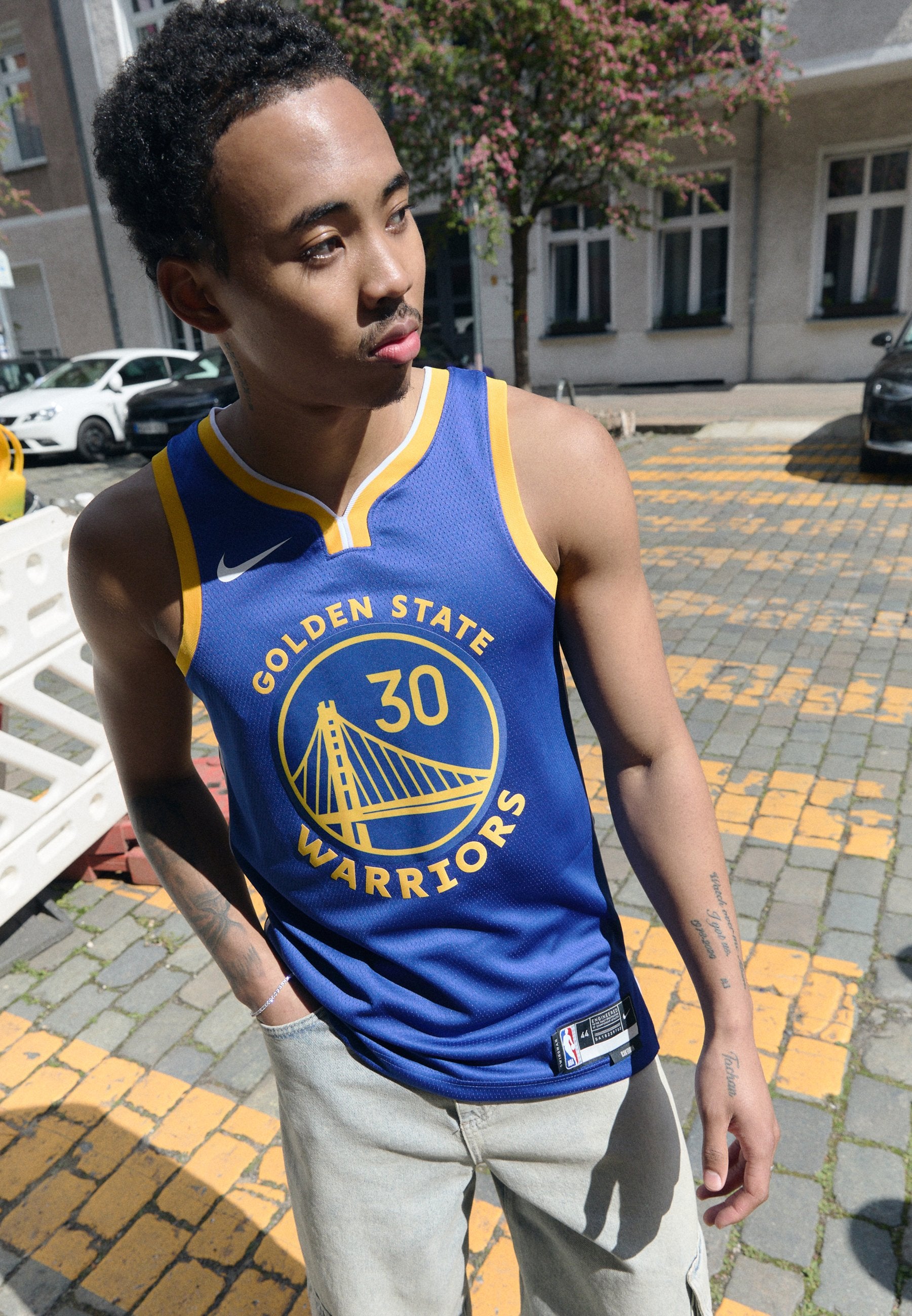 NBA STEPHEN CURRY GOLDEN STATE WARRIOS ICON JERSEY - Club wear - rush blue/curry stephen
