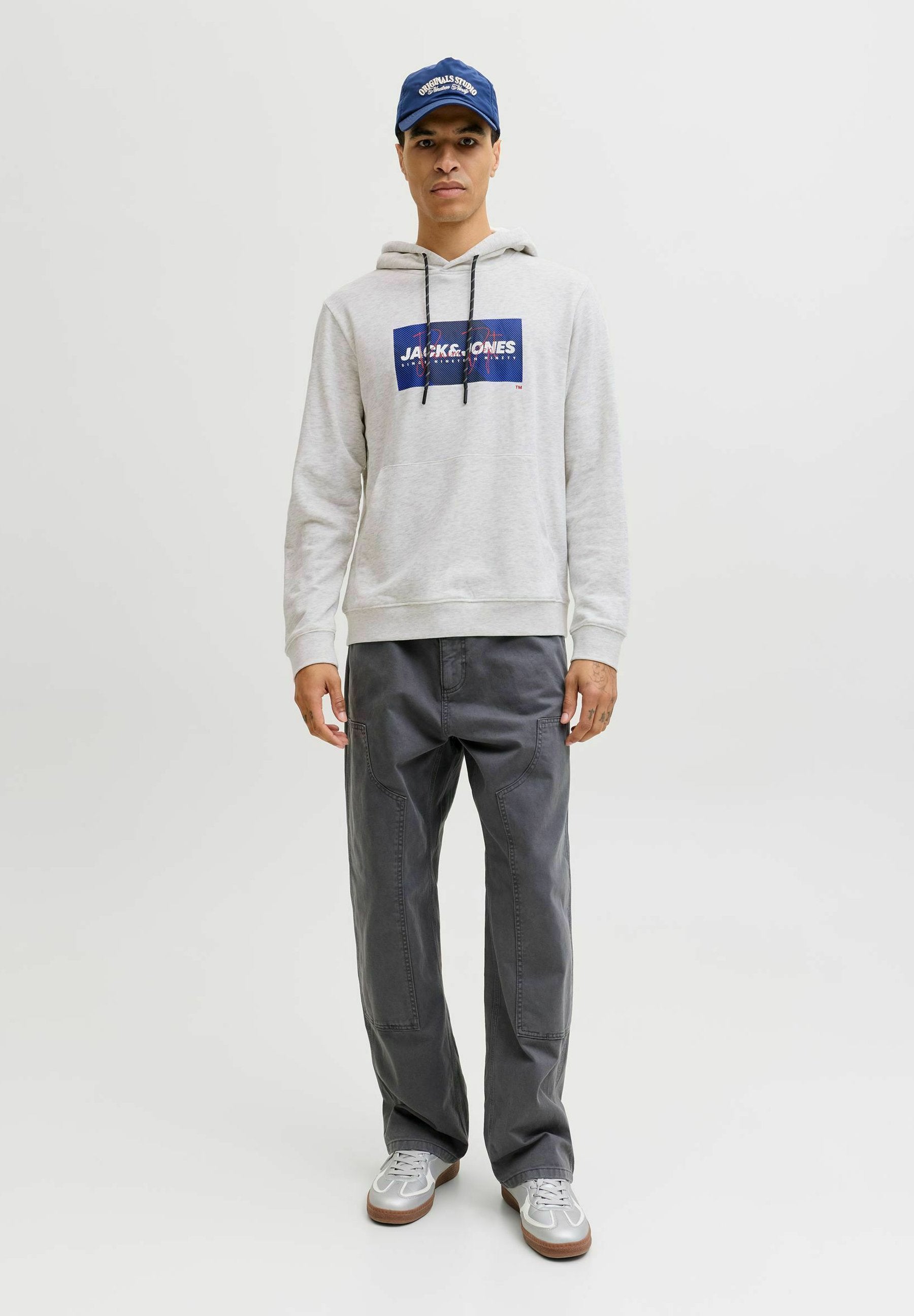 Hoodie - white melange