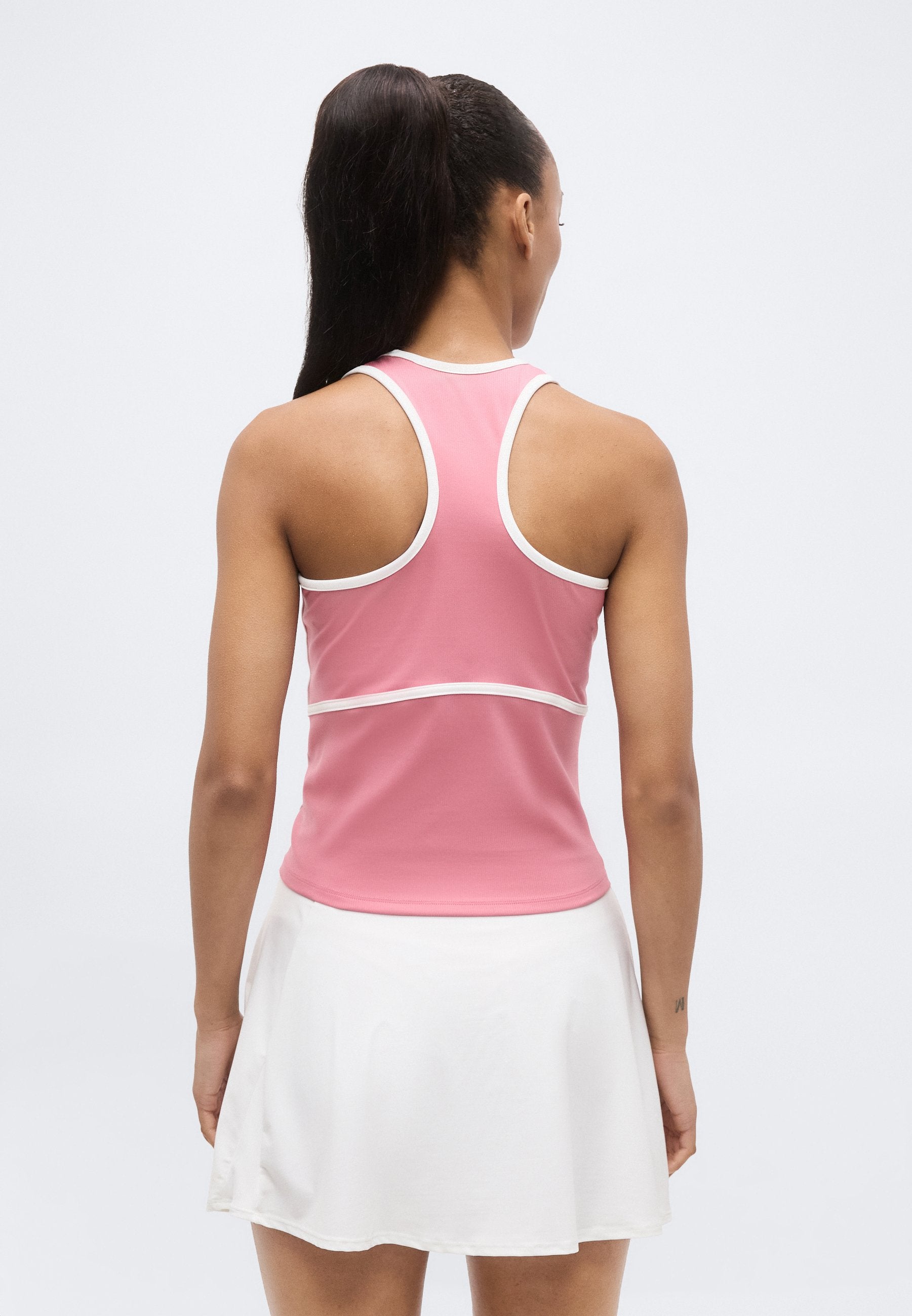 NIKECOURT ADVANTAGE TANK NOVELTY - Top - peony/white