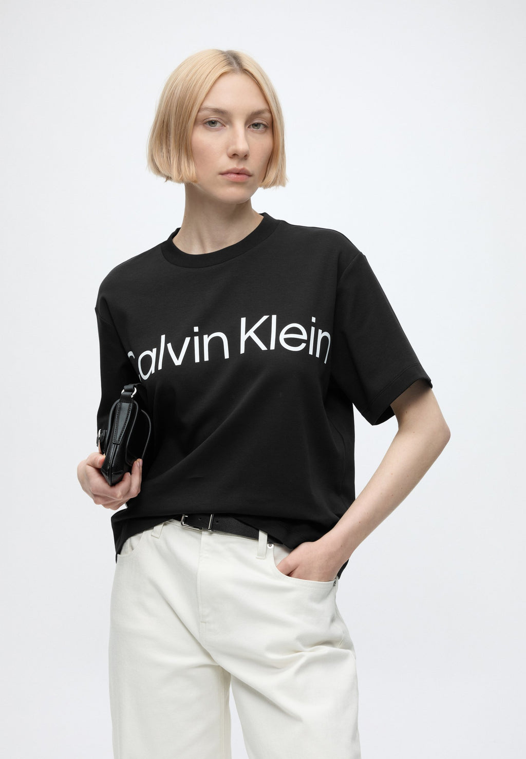 BOXY LOGO GRAPHIC - Print T-shirt - black