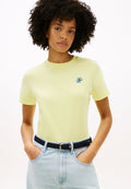 T-SHIRT RAS-DU-COU EN JERSEY BRODÉ DU LOGO - T-shirt basique - fluro délavé