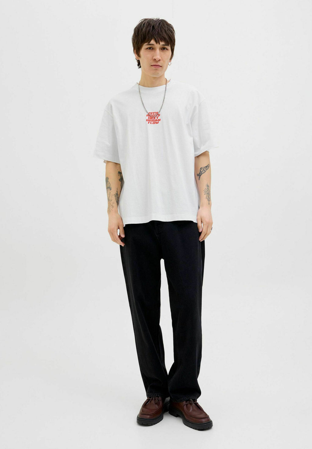 Backprintet - Print T-shirt - bright white
