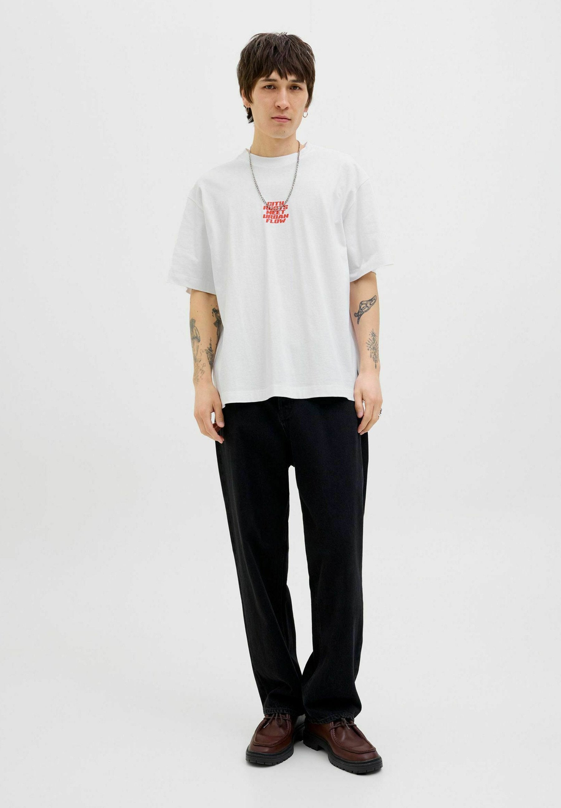 Backprintet - Print T-shirt - bright white
