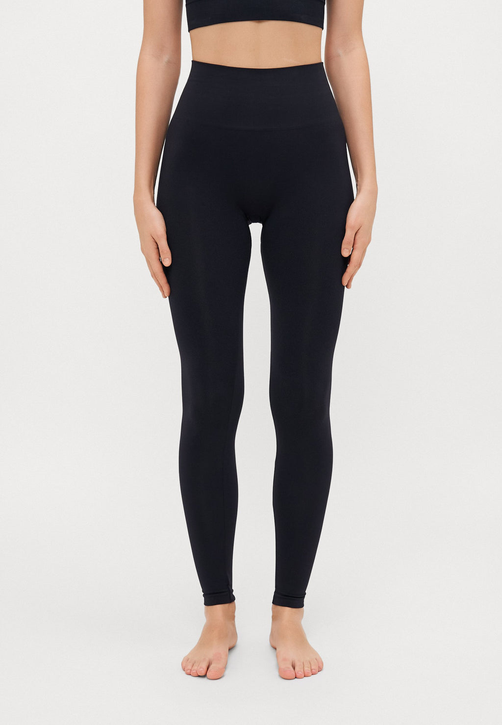 WOMEN SEAMLESS - Leggings - Stockings - black