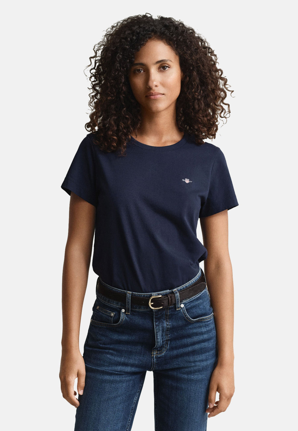 REG SHIELD - Basic T-shirt - evening blue