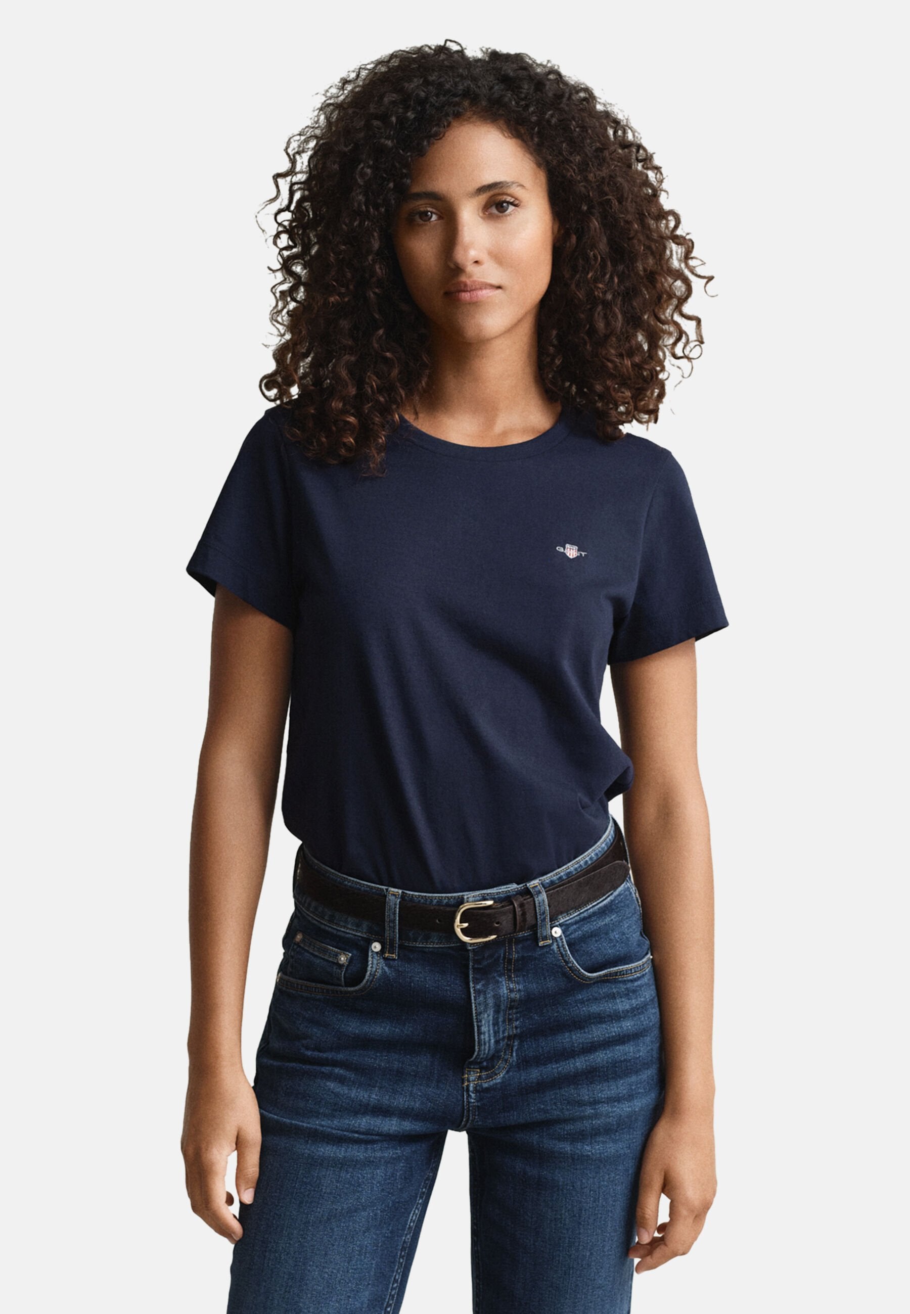REG SHIELD - Basic T-shirt - evening blue