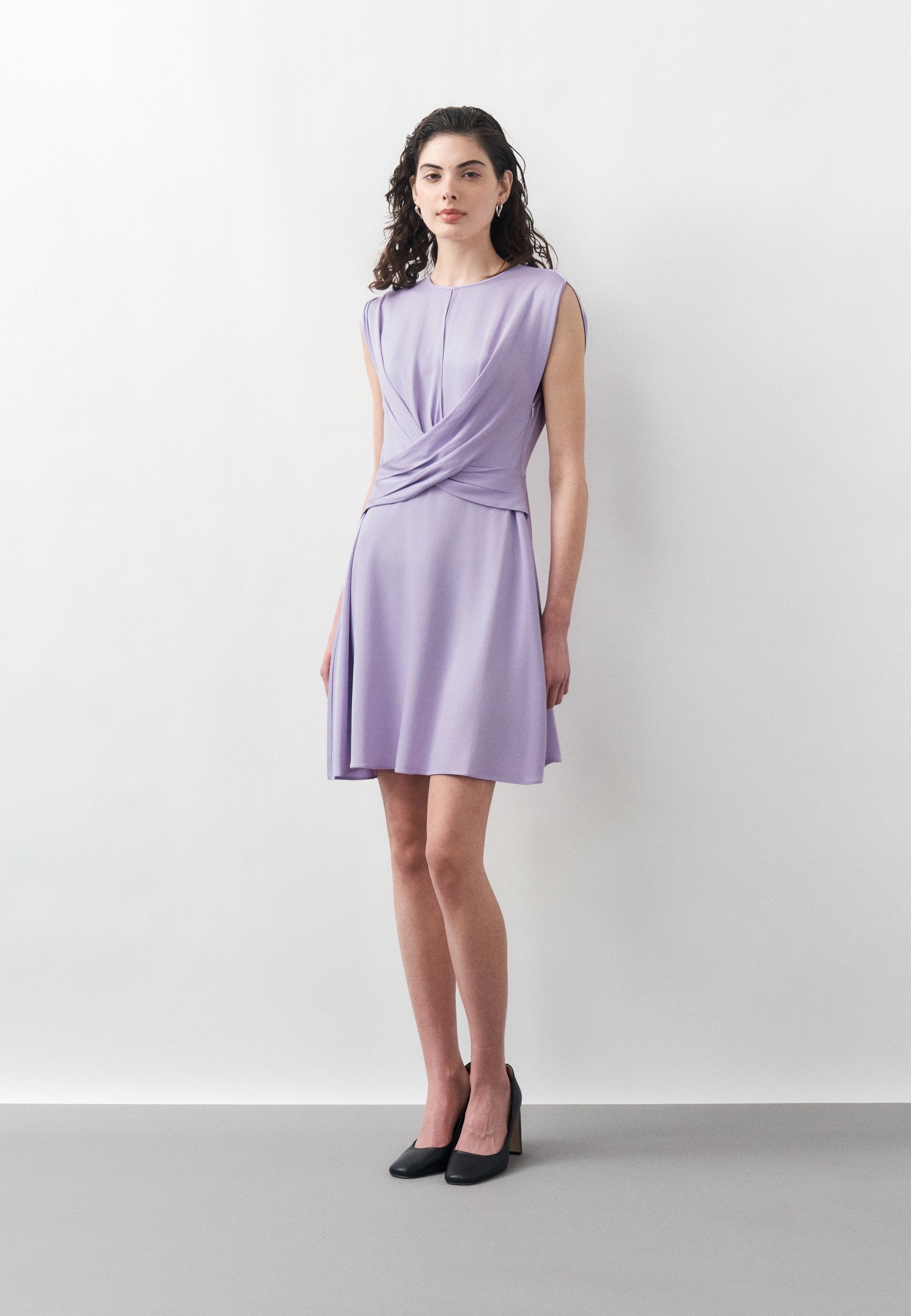 DEVARI - Jersey dress - open purple