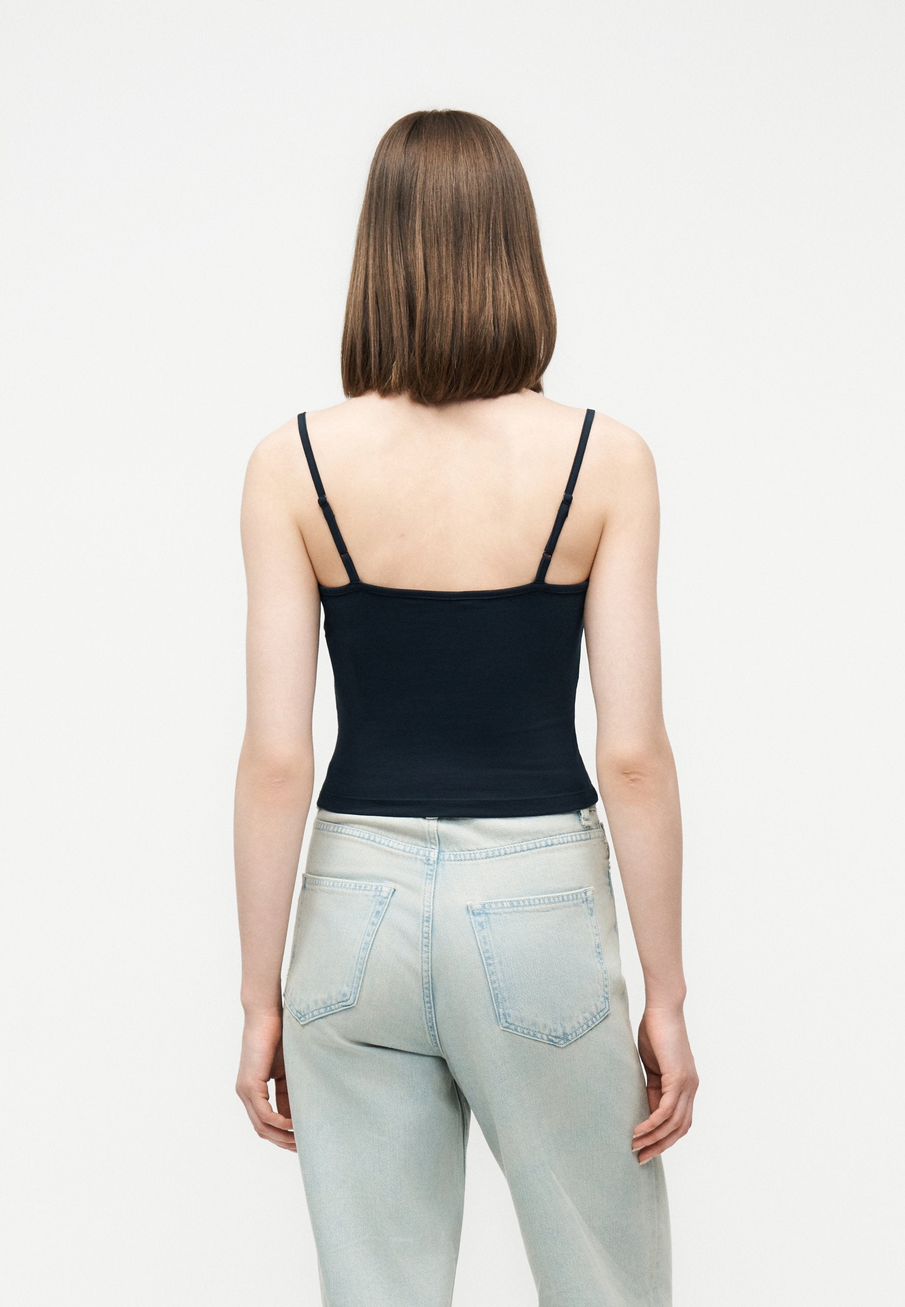 2-PACK SLIM SPAGHETTI STRAP TOPS - Top - ecru/dark night navy