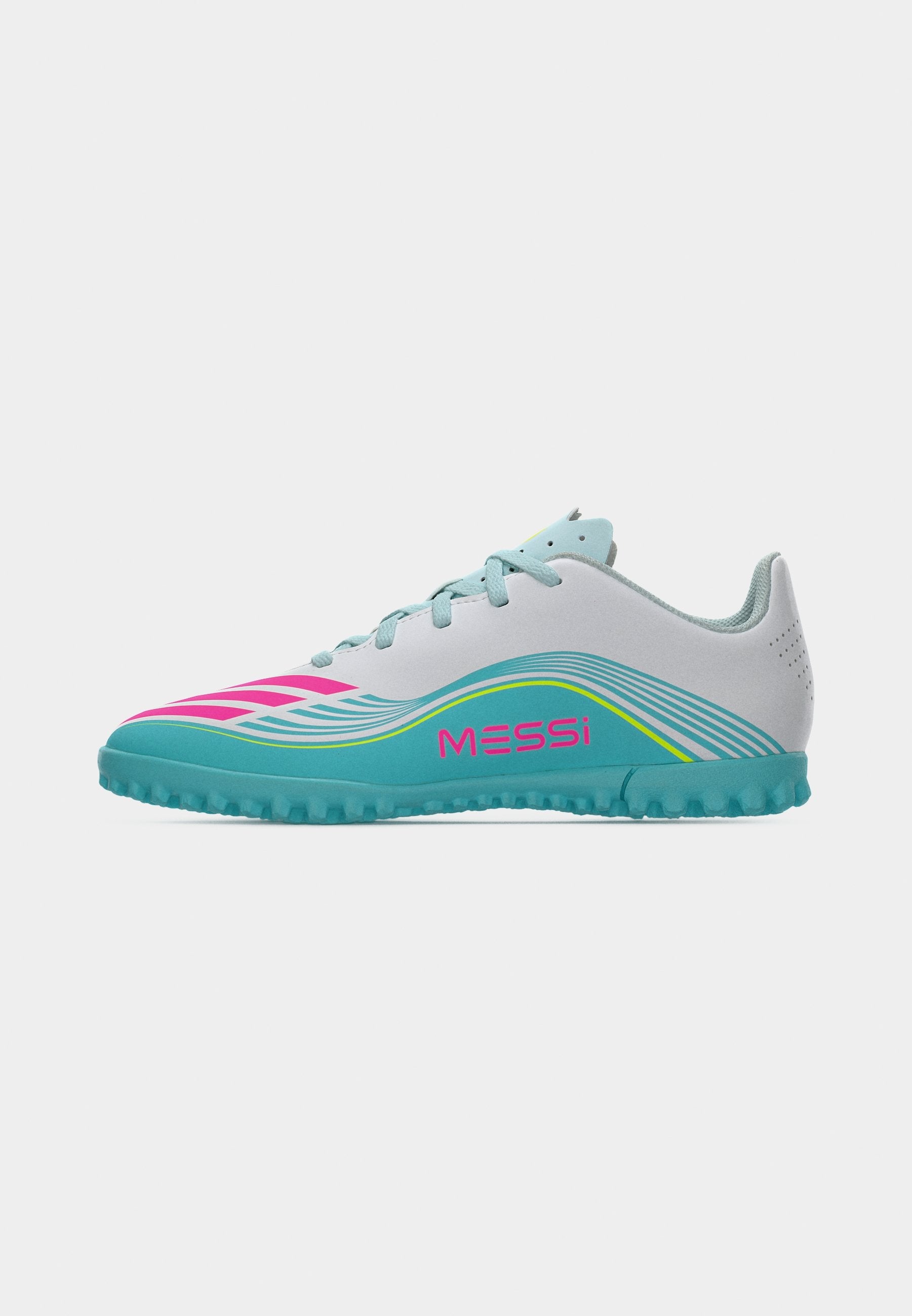 F50 MESSI CLUB TURF KIDS UNISEX - Turf football boots - footwear white/lucid pink/flash aqua