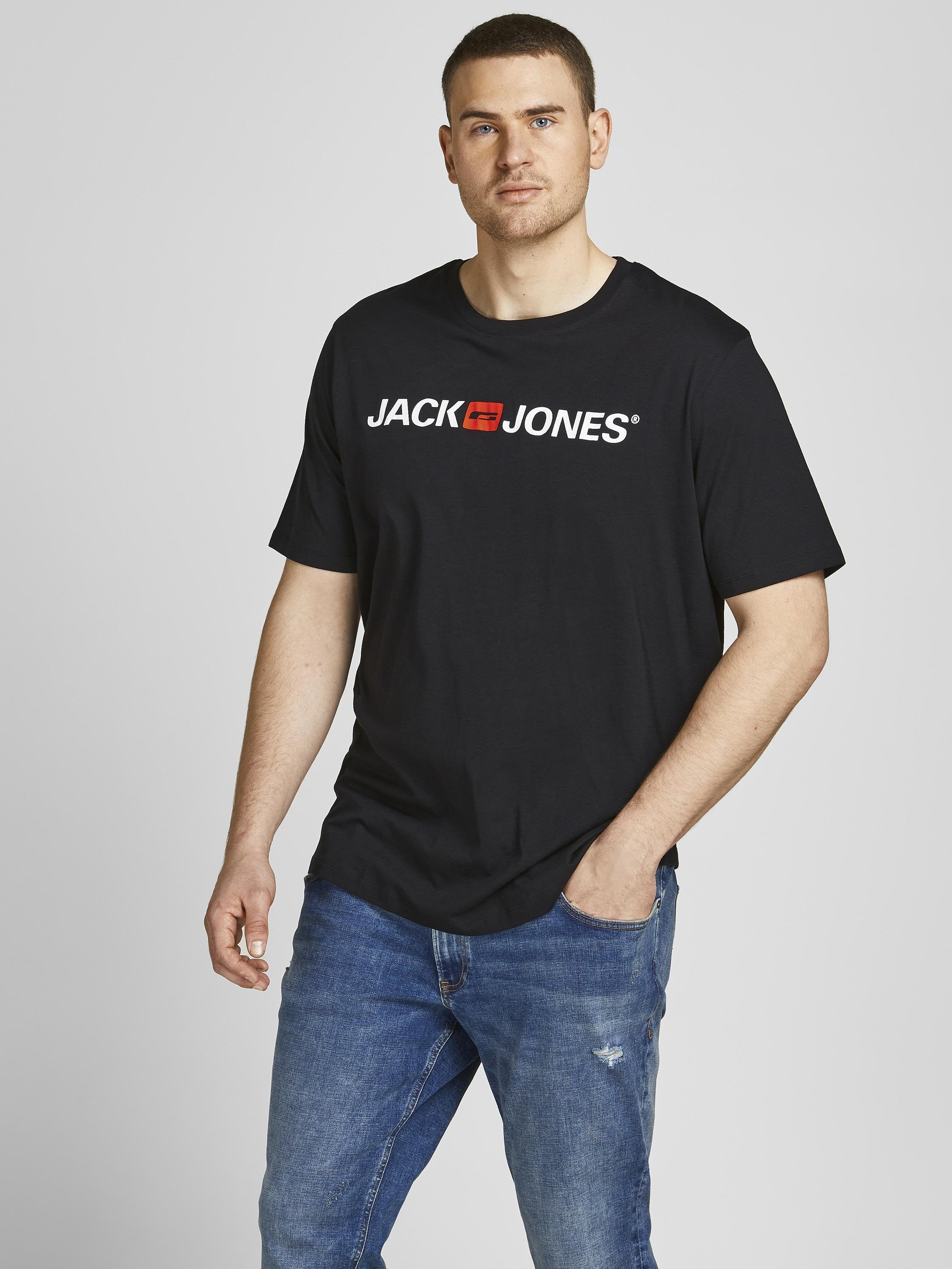 JJECORP LOGO TEE CREW NECK  - Print T-shirt - black
