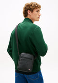 EMBOSSED FLAG CROSSBODY REPORTER BAG - Cross body bag - black