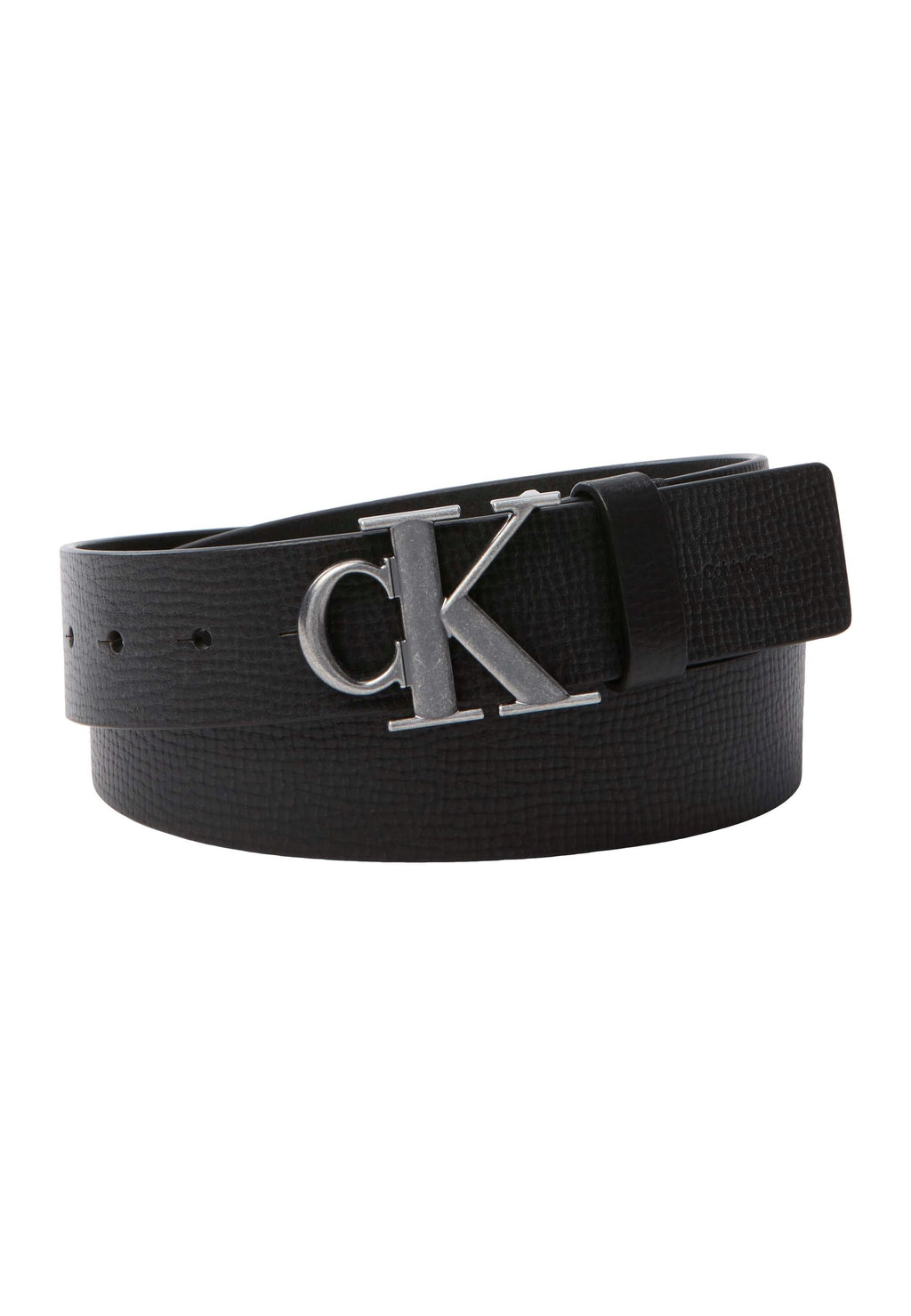 BUCKLE FIXED - Belt - black/antique silver-coloured