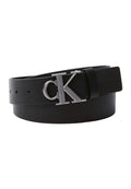 BUCKLE FIXED - Belt - black/antique silver-coloured